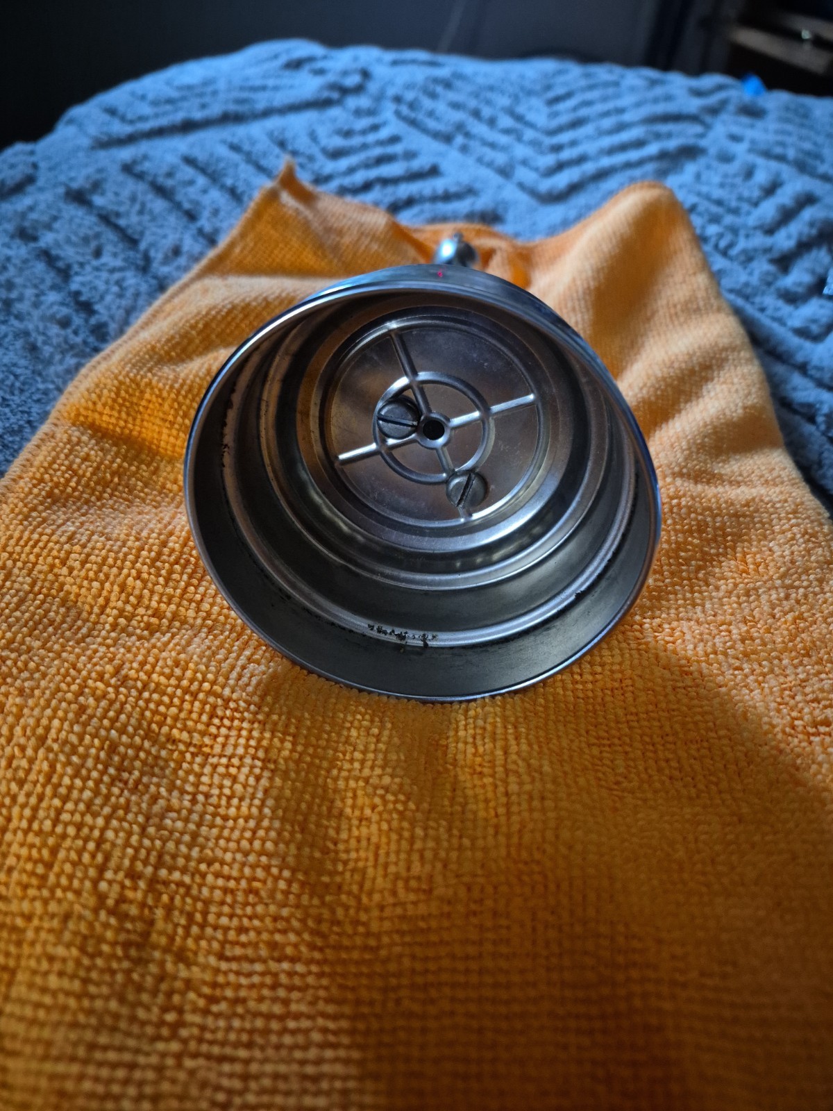 chrome knight table lighter X2 One Good For Parts.