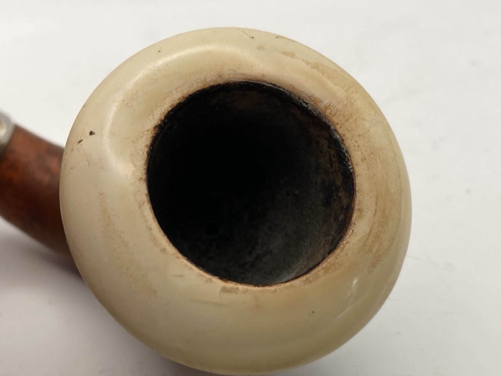 Small Sherlock Holmes Gourd Calabash Pipe Meerschaum Cap Estate Tobacco Pipe