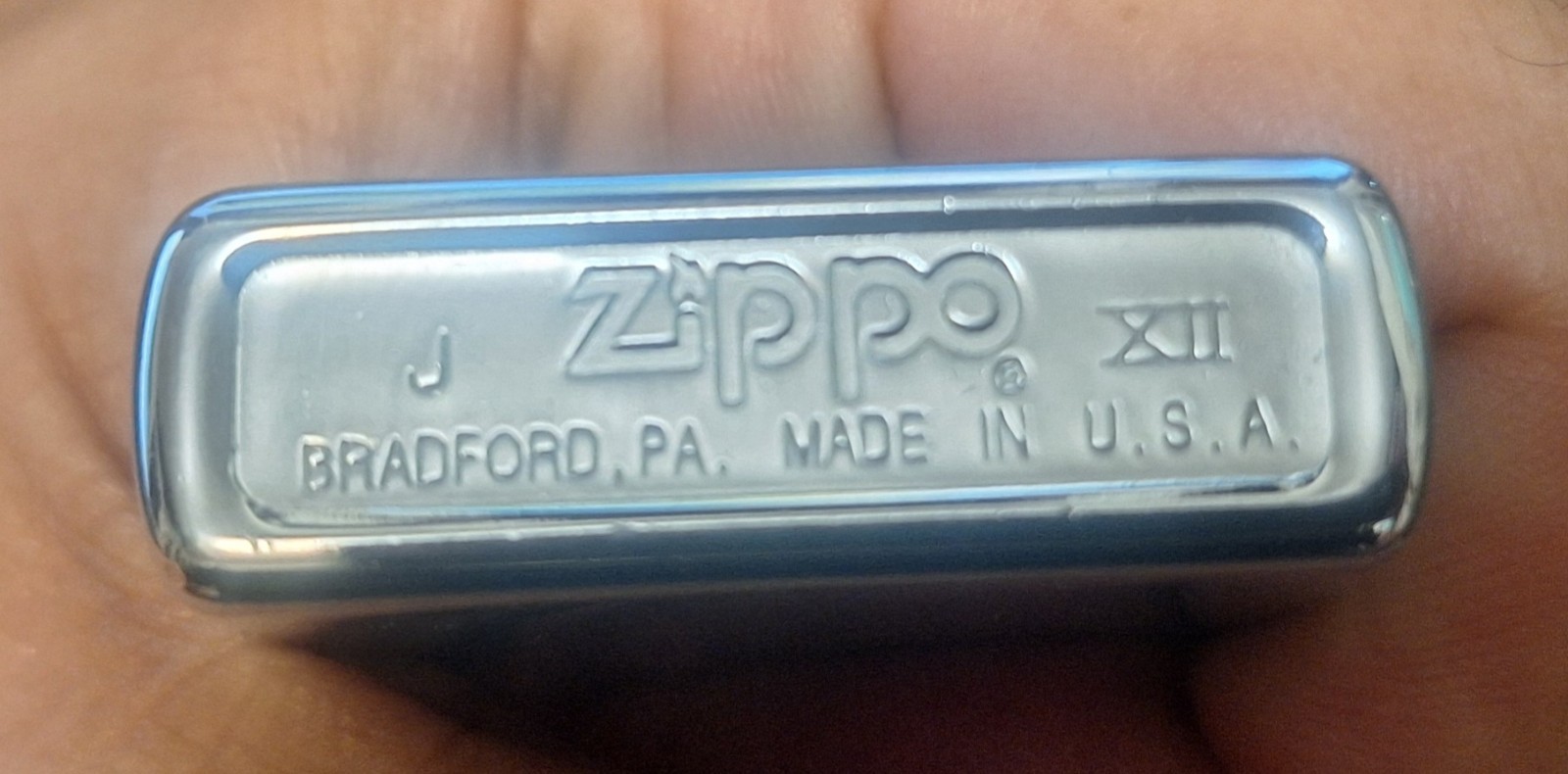 Zippo Lighter (Zig Zag Insignia) With Spare Flints and Wick