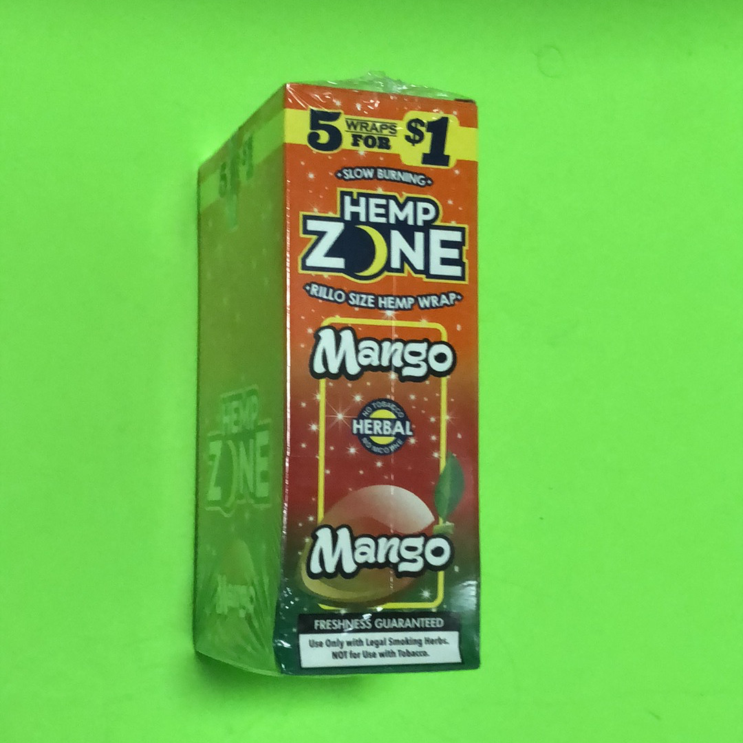 FREE GIFTS🎁Hemp🍁Zone Mango🥭75 High Quality Natural Herbal Rolling Papers 15pk