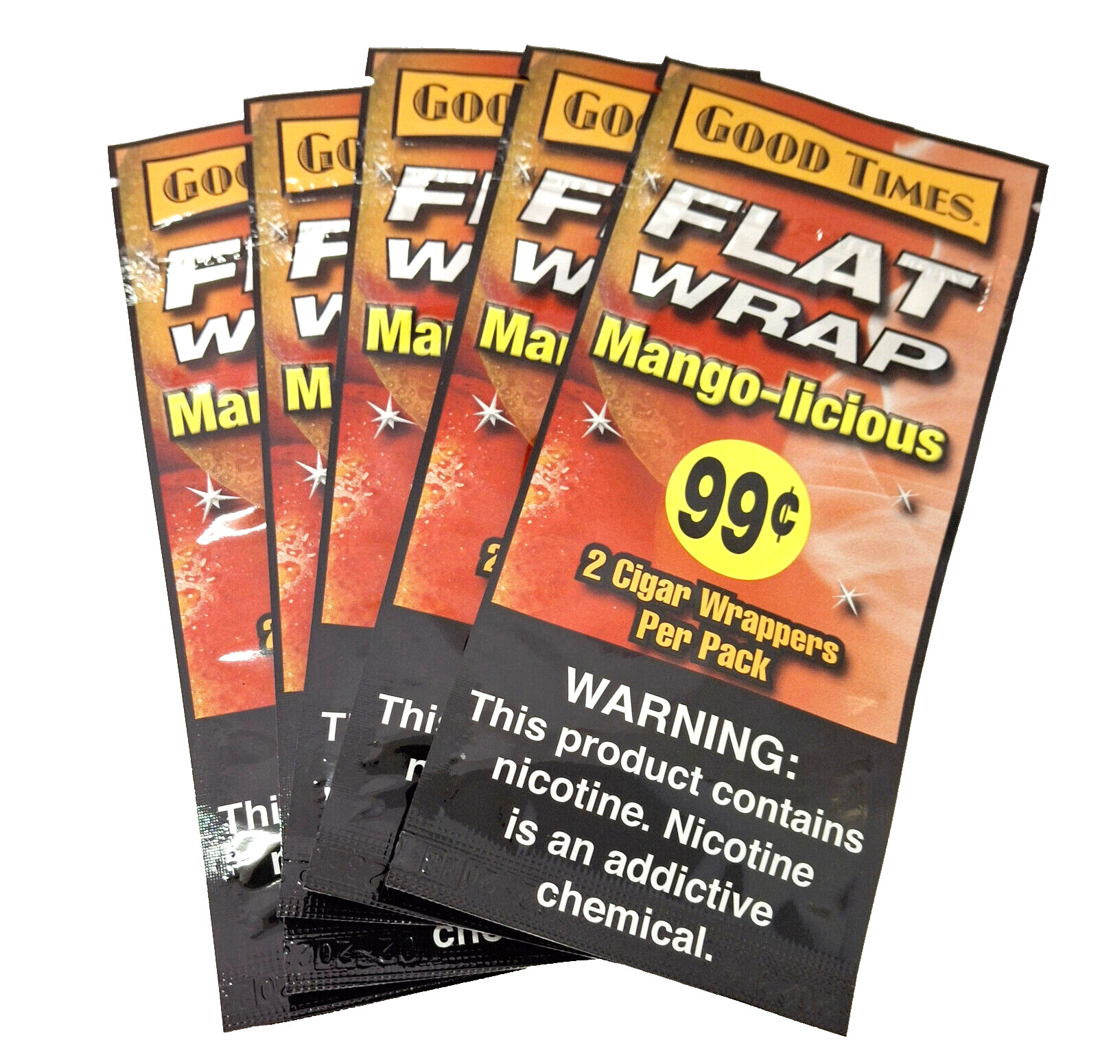 Wraps Good Times – 5 Packs of 2 Each – Total of 10 – Mango-licious