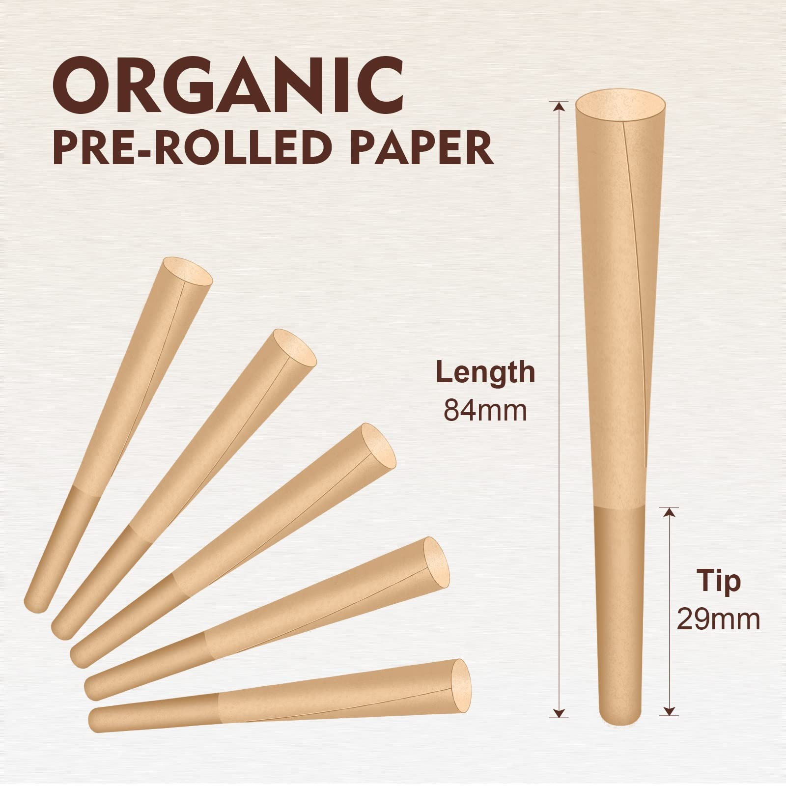 11/4 Rolling Papers Pre Rolled Cones | 72 Pack | Natural Pre Rolled Rolling P…