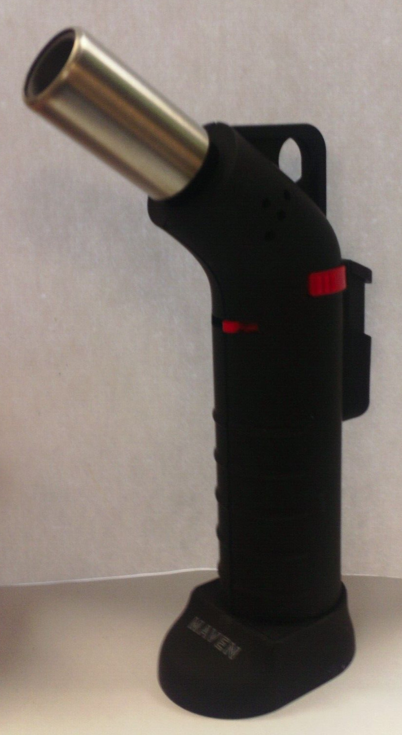 MAVEN TORCH (XUPER) ONE BUTANE REFILLABLE TORCH 7.25″ TALL EASY GRIP – BLACK