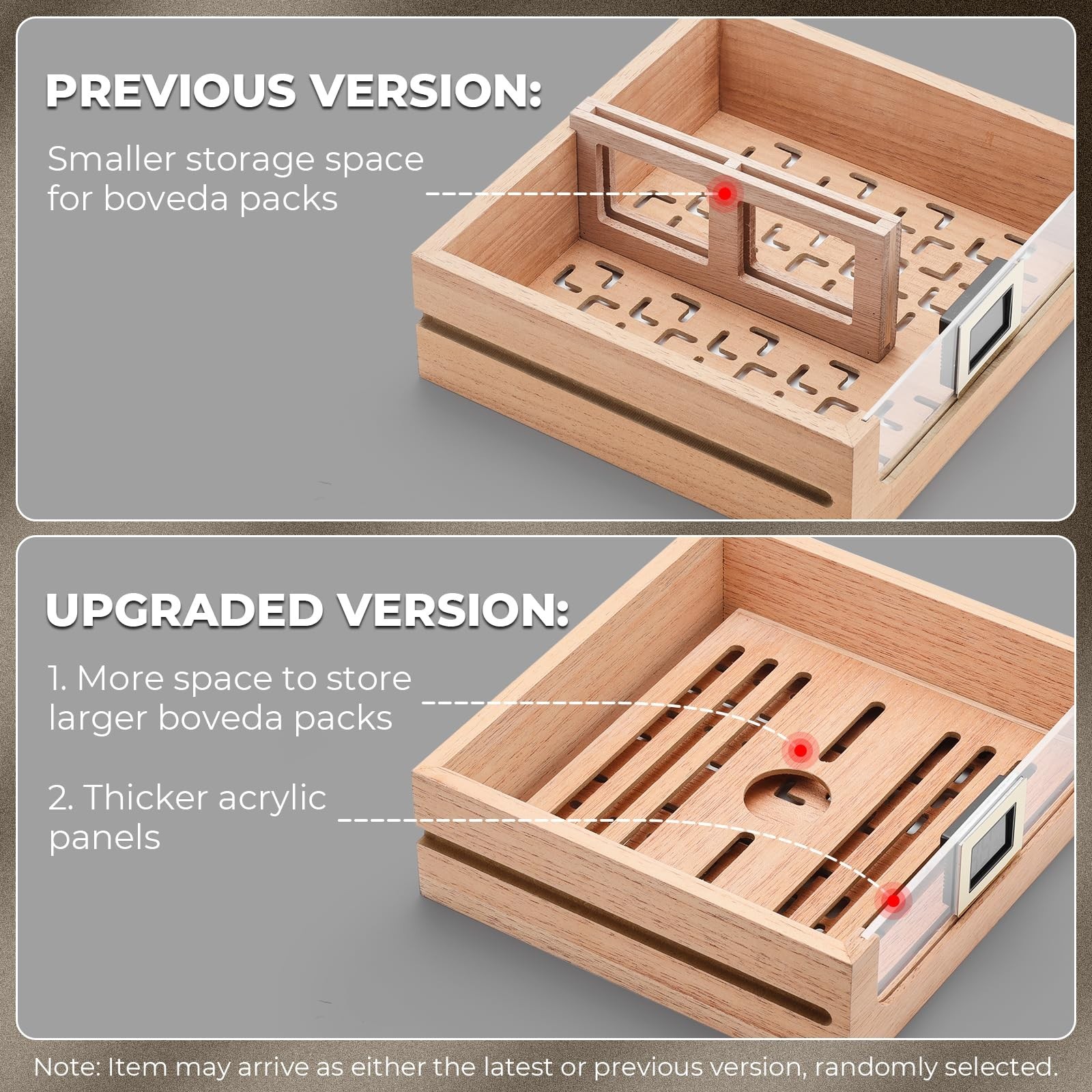 MET-1031 Cigar Humidor Cabinet for 150 Cigars – Spanish Cedar Lining, Digital…