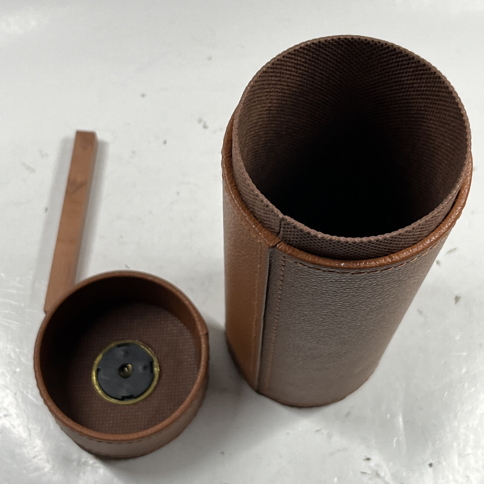 Travel 4-6 Tube Cigar Humidor Leather Case Cedar Wood Humidifier Hygrometer NEW