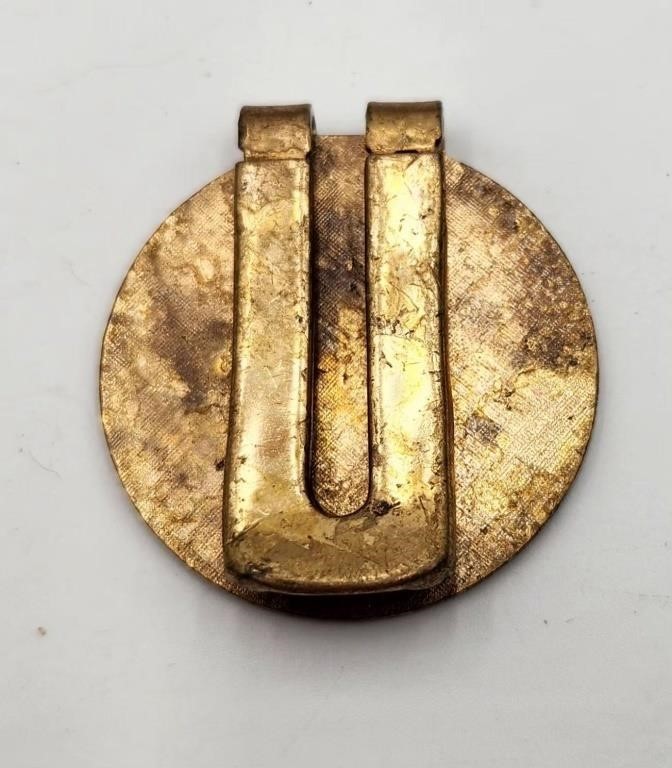 VTG Skoal Flavor Packs Promo Money Clip 1.75in Gold Tone Metal Cash Cards Strong