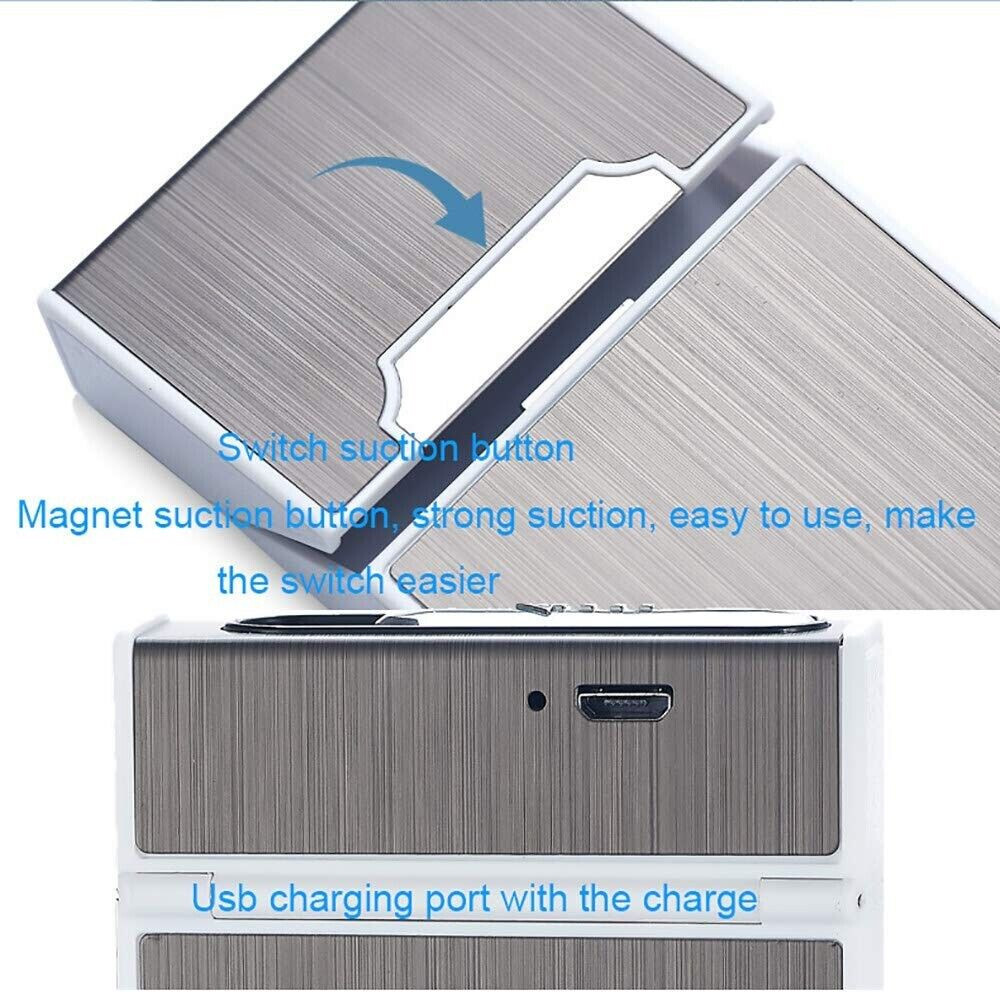 100s Size Cigarette Case Smoke Tobacco Box Lightweight Holder Windproof Lighter