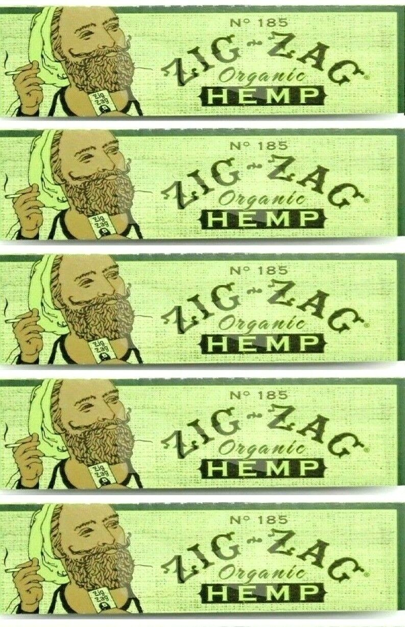 5x Zig Zag Organic 1 1/4 Rolling Papers ZigZag Hemp 50 Lvs/Pk 24 Hr USA Shipped