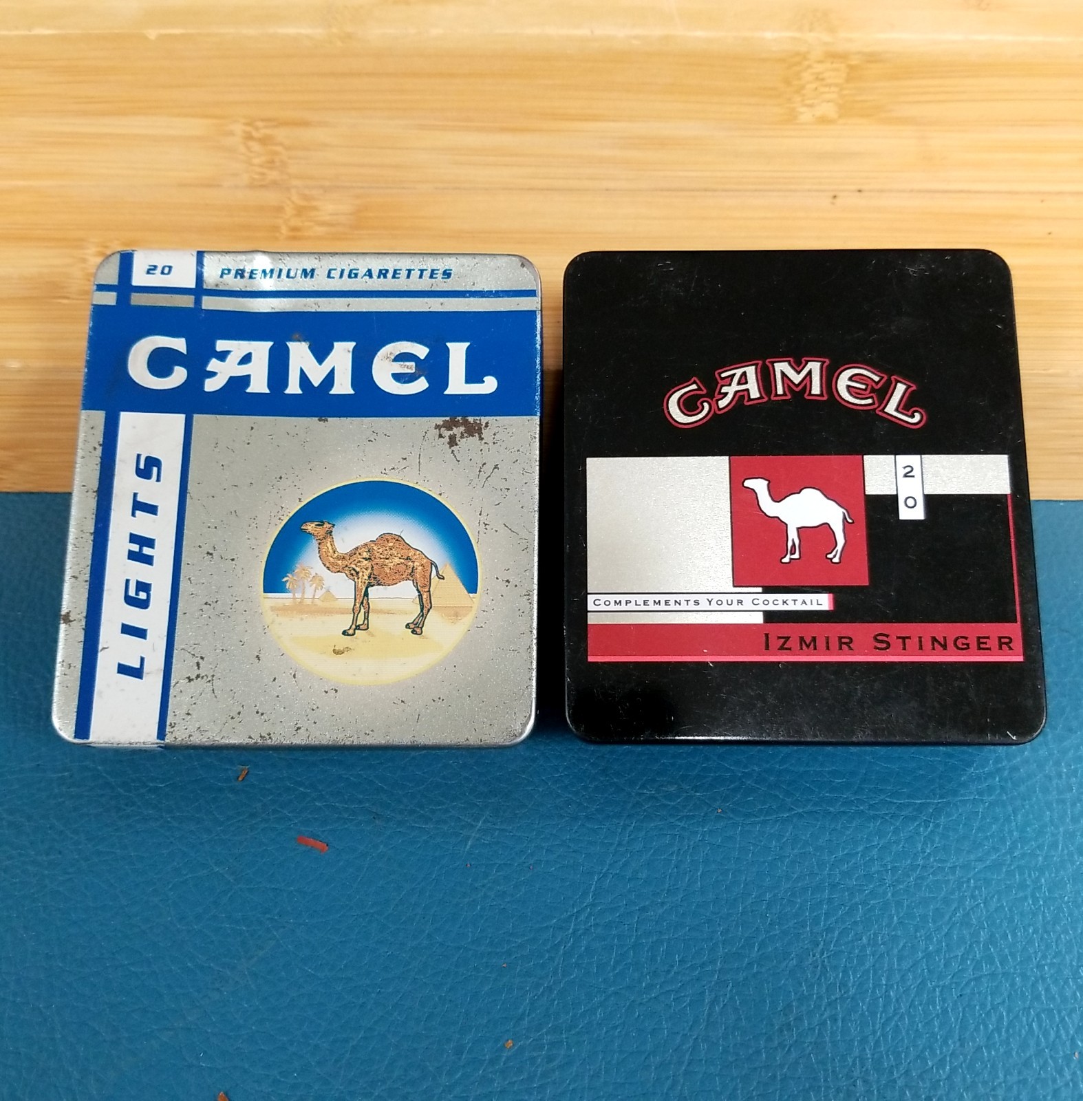 VTG Lot of 5 Assorted Camel Cigarette Tins Empty Metal Cases