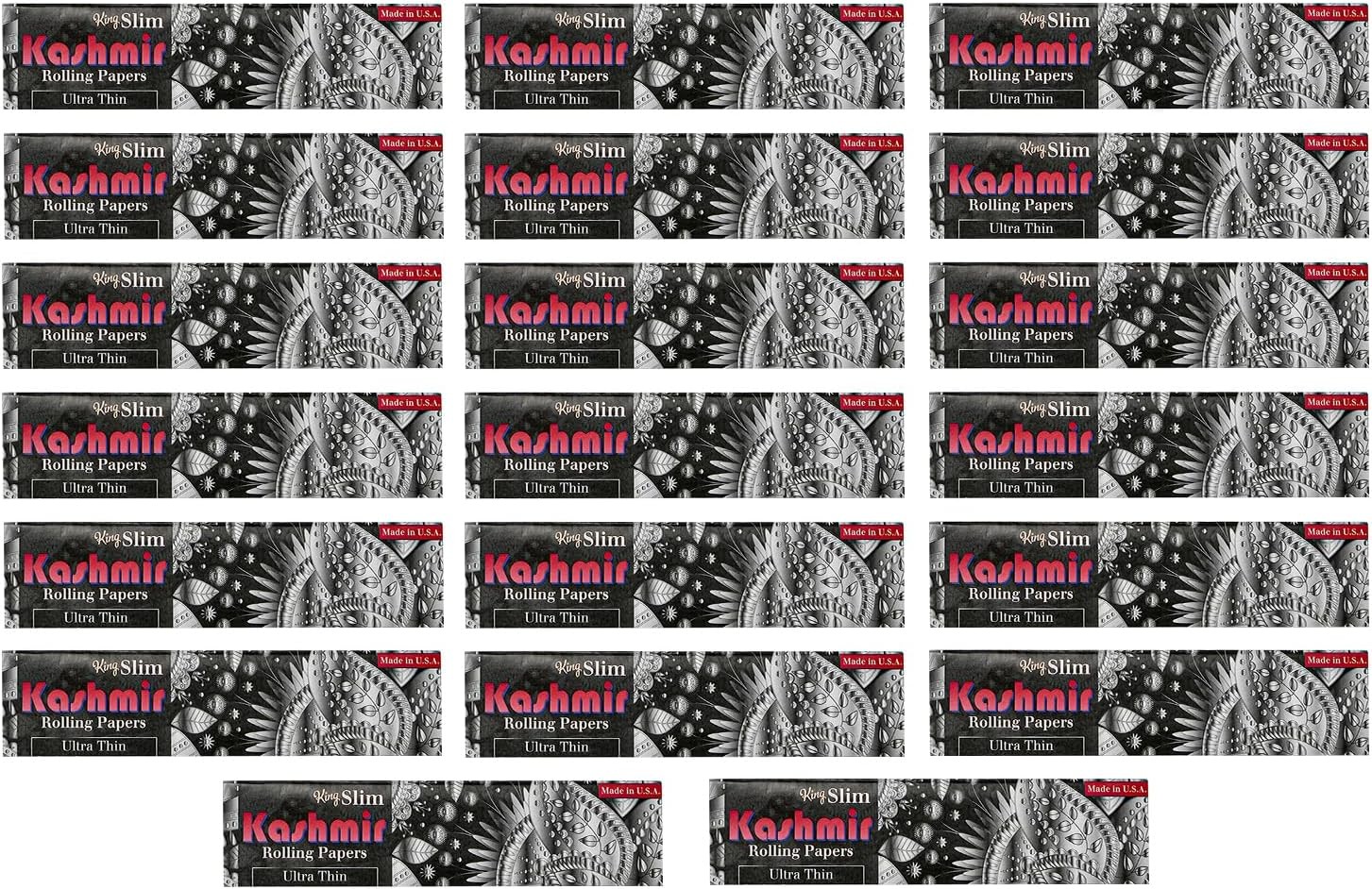 Kashmir Ultra Thin King Slim Rolling Papers 25 Pack Box 800 Leaves