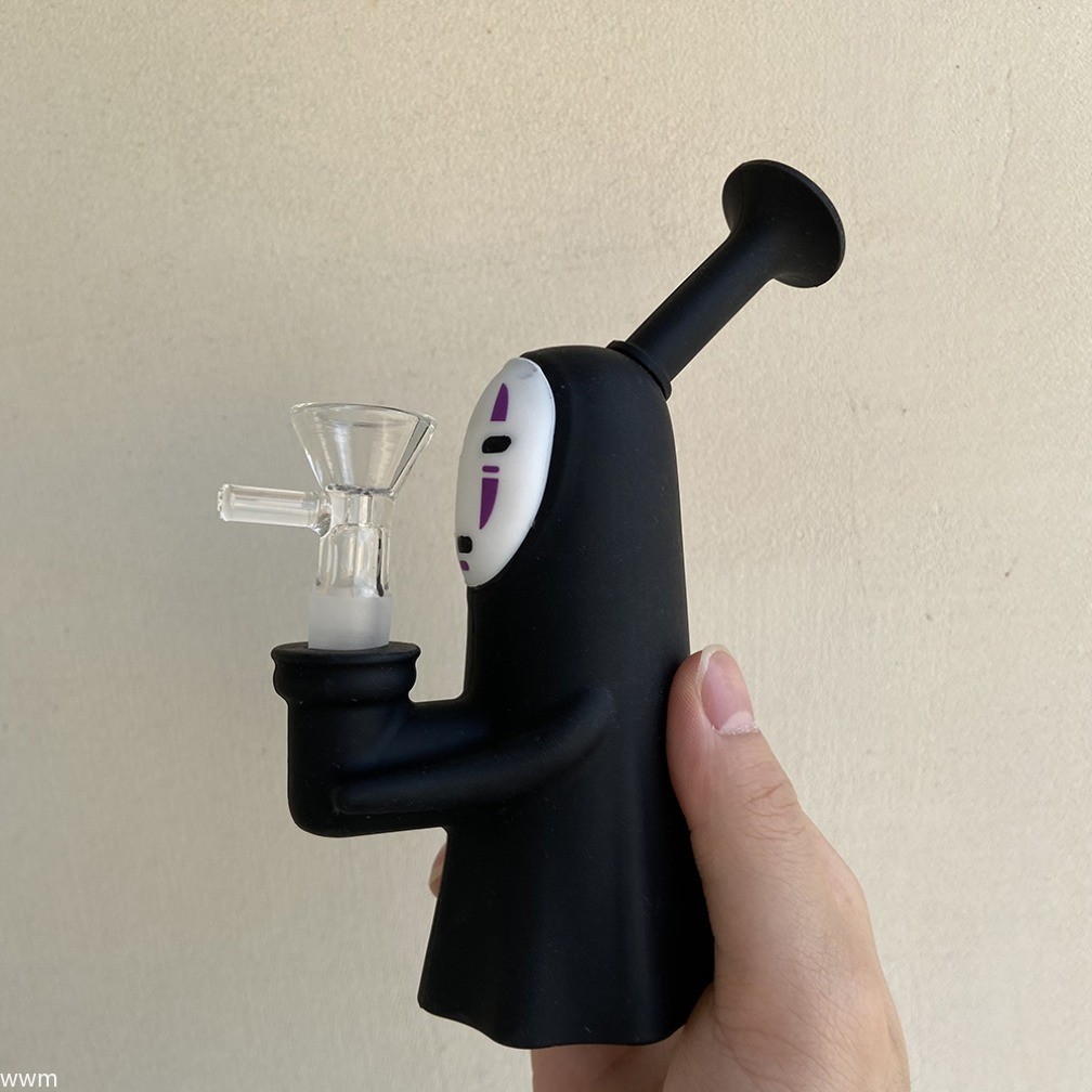 6.2 Inch Faceless Man Silicone Hookah Water Pipe Smoking Bong Pipe+14mm Bowl