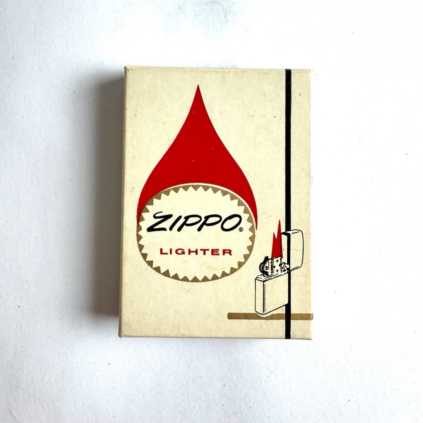 zippo lighter No. 200 Brush Finish in original box 1965 UNTESTED