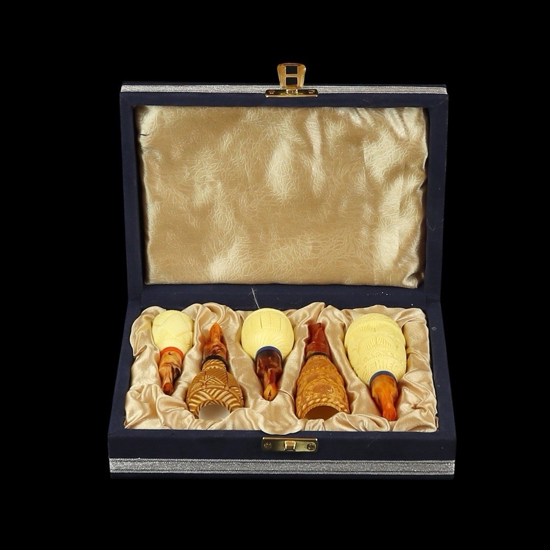 Ornate CIGAR HOLDER Set Of 5 HANDMADE CASE 40 To 60 Gages 16-18-20-22-24 MM