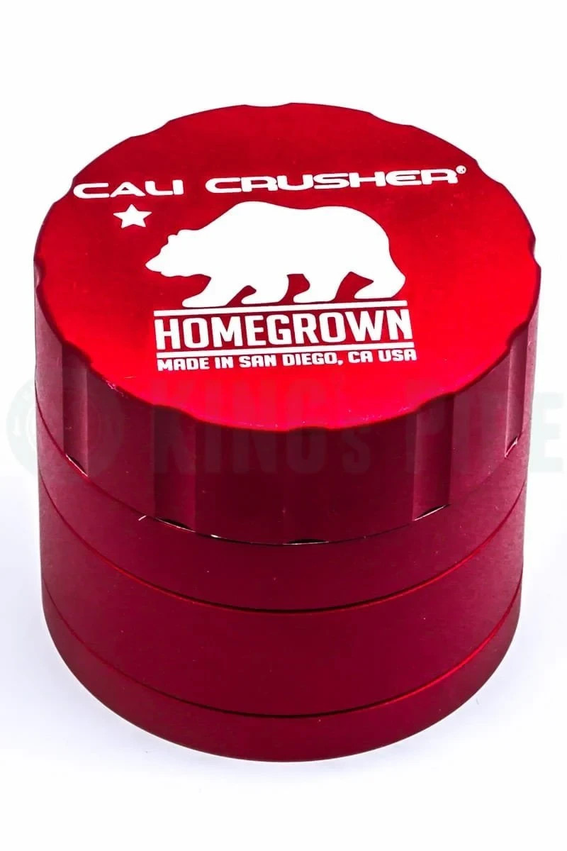 NEW Sealed CaliCrusher Homegrown 4-Piece Grinder – RED – 2.35″ Standard Hard Top