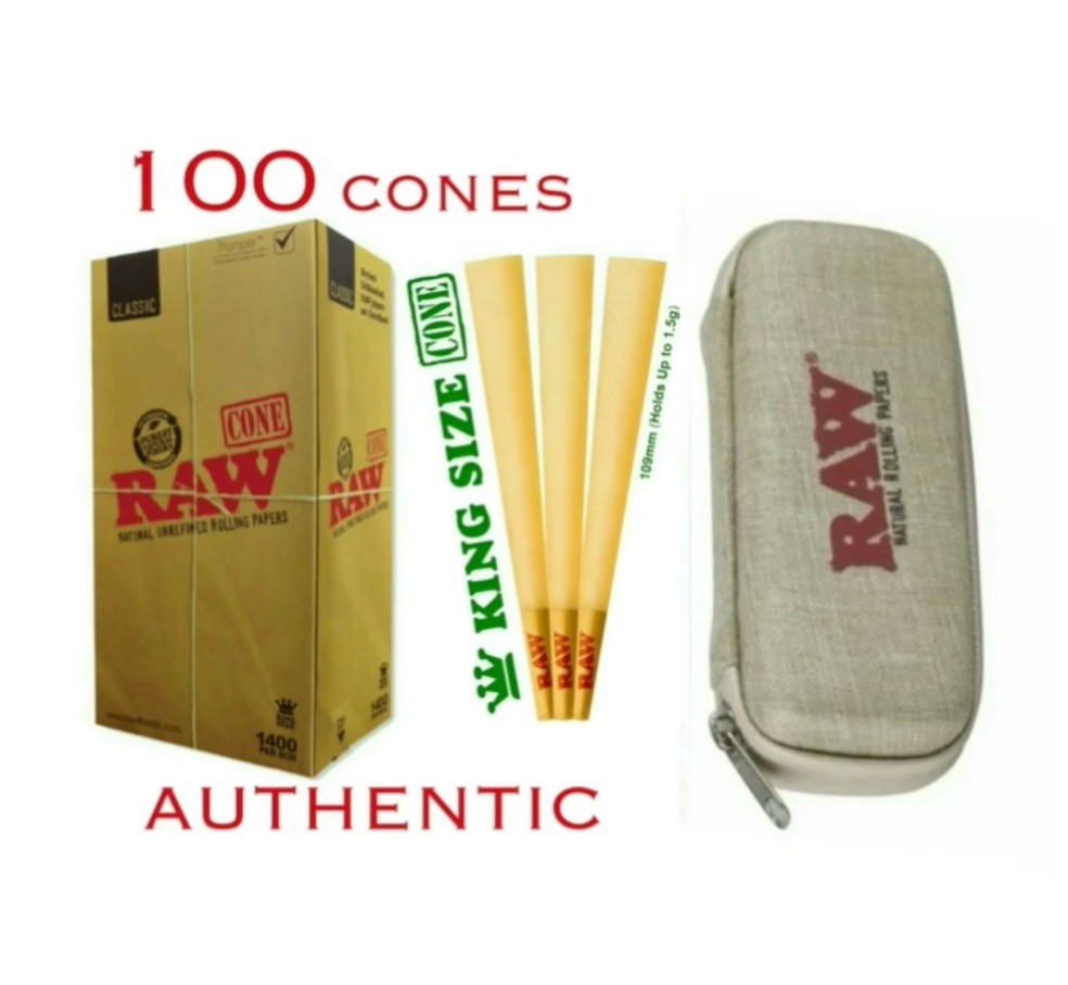 raw classic king size pre rolled cone AUTHENTIC Raw Rolling Paper