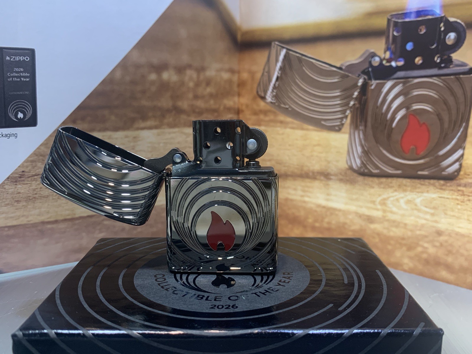 Zippo 47218, 2026 Collectible of the Year, Carved Black Ice Armor, Limited 5000