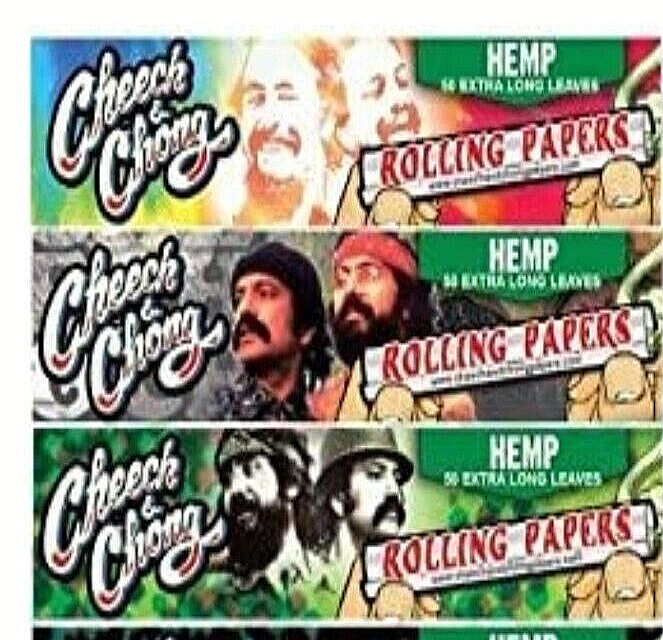 3x Cheech & Chong King Size Rolling Papers AUTHENTIC Hemp 50 Lvs/Pk USA SHIPD