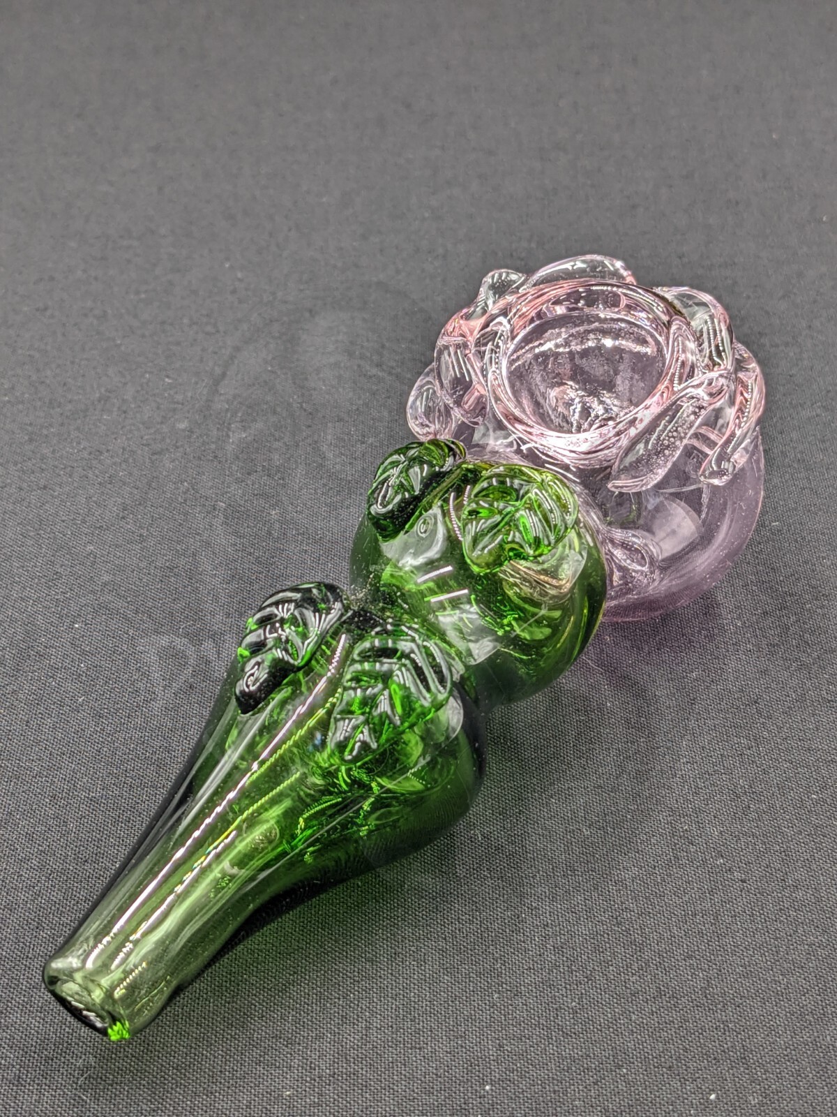 4.5″ Tobacco Smoking Pipe Bowl Glass Hand Pipe Pink Flower