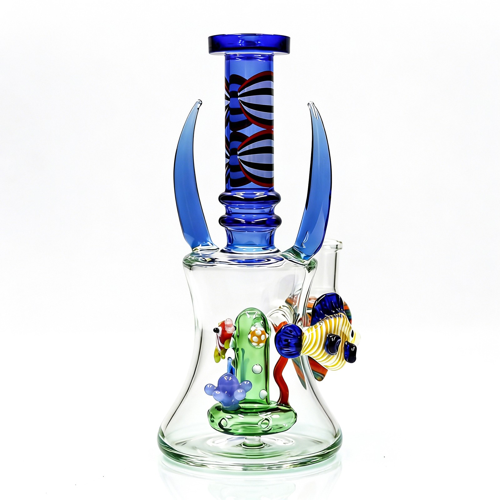 7IN Glass Bong and Water Pipes Tobacco Smoking Perc Bongs W/ 14mm glass bowl