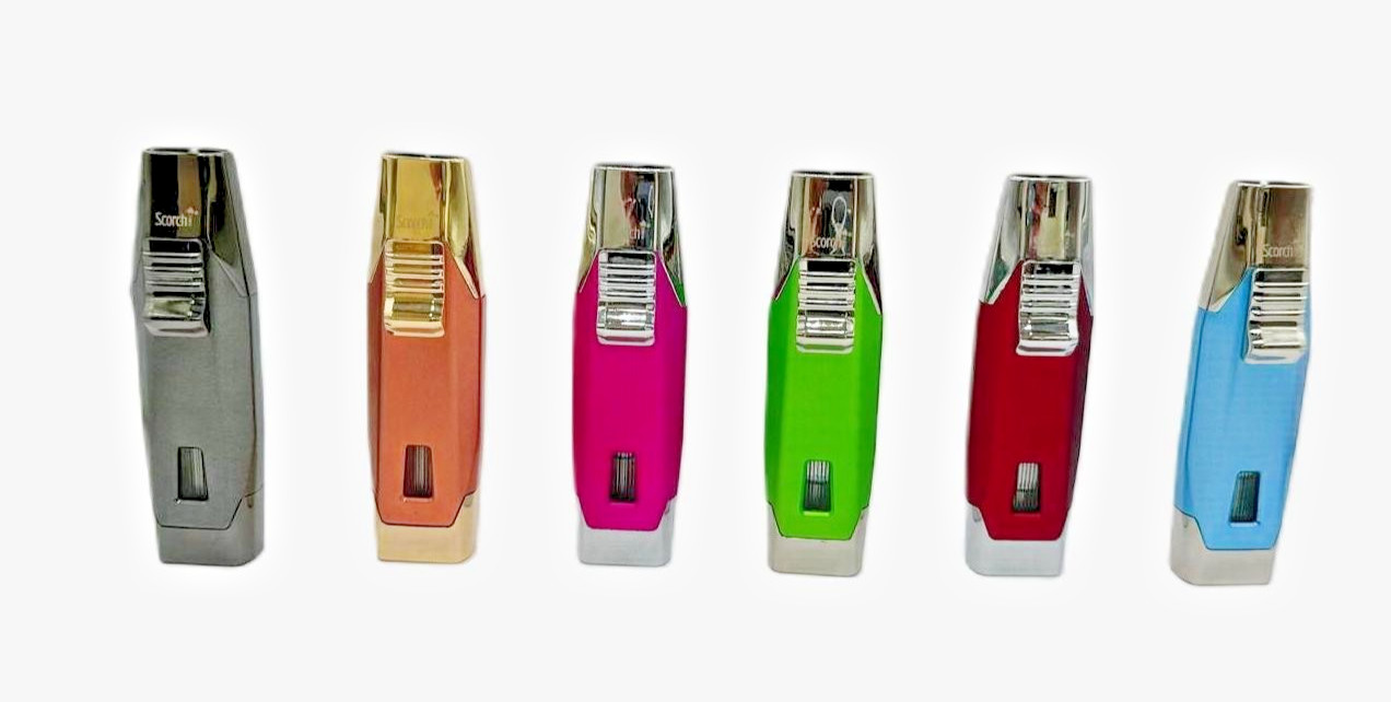 Scorch Torch 61579 – 4″ Double Flame Butane Torch Lighter – Choose Your Color –