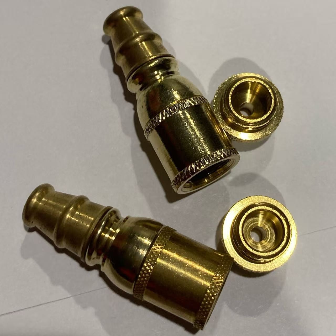 Inhale 2 PCS Solid Brass Sneak A Toke herb tobacco smoking pipe w brass screen