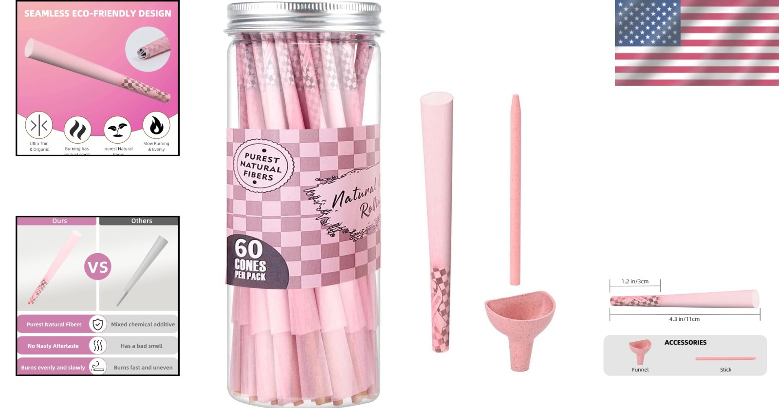 Cones Rolling Paper Classic King Size – Pack of 60