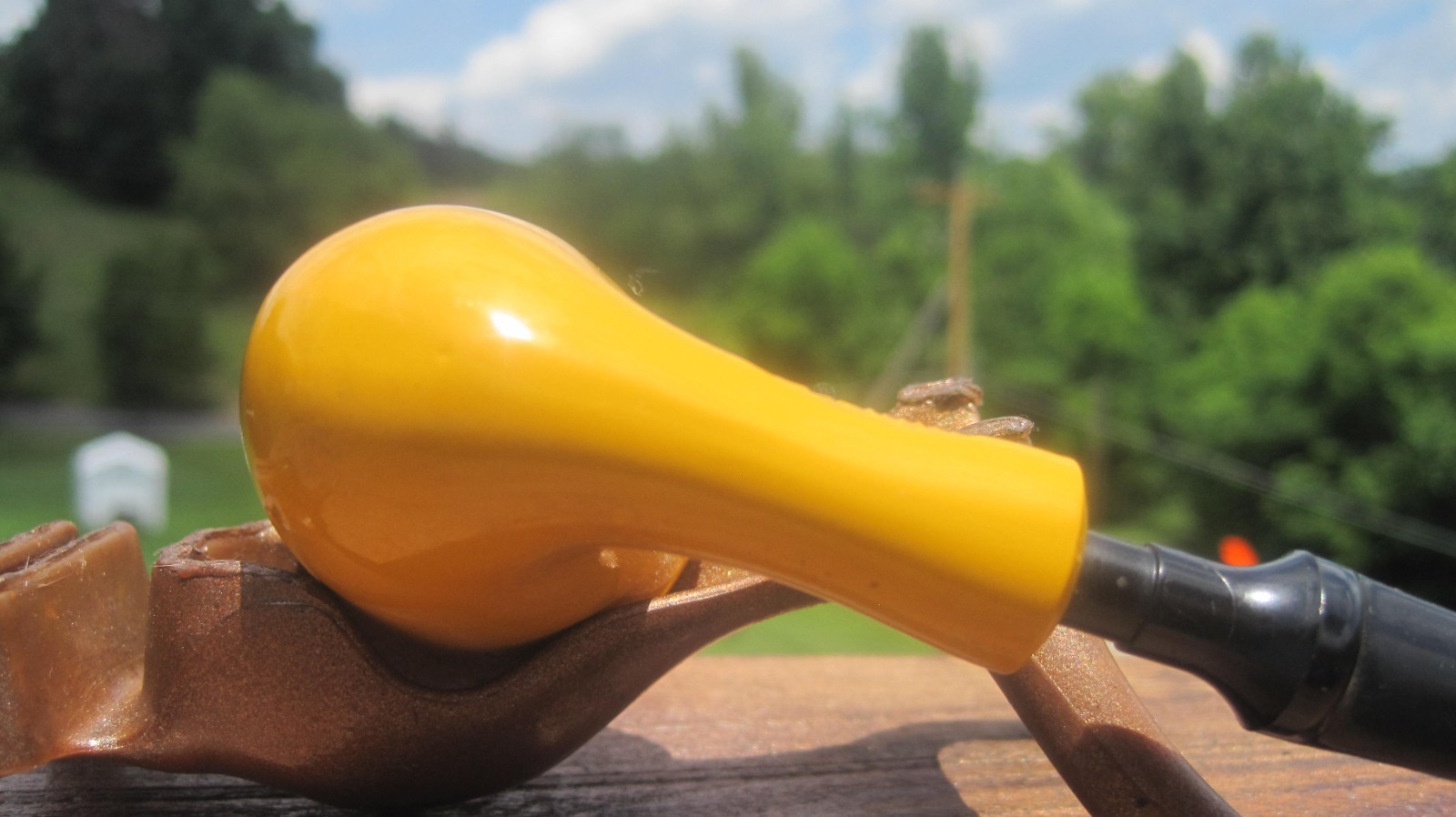THE SMOKE Yellow Bent Dublin !970’s Smoking Estate Pipe 5.3/4″ L