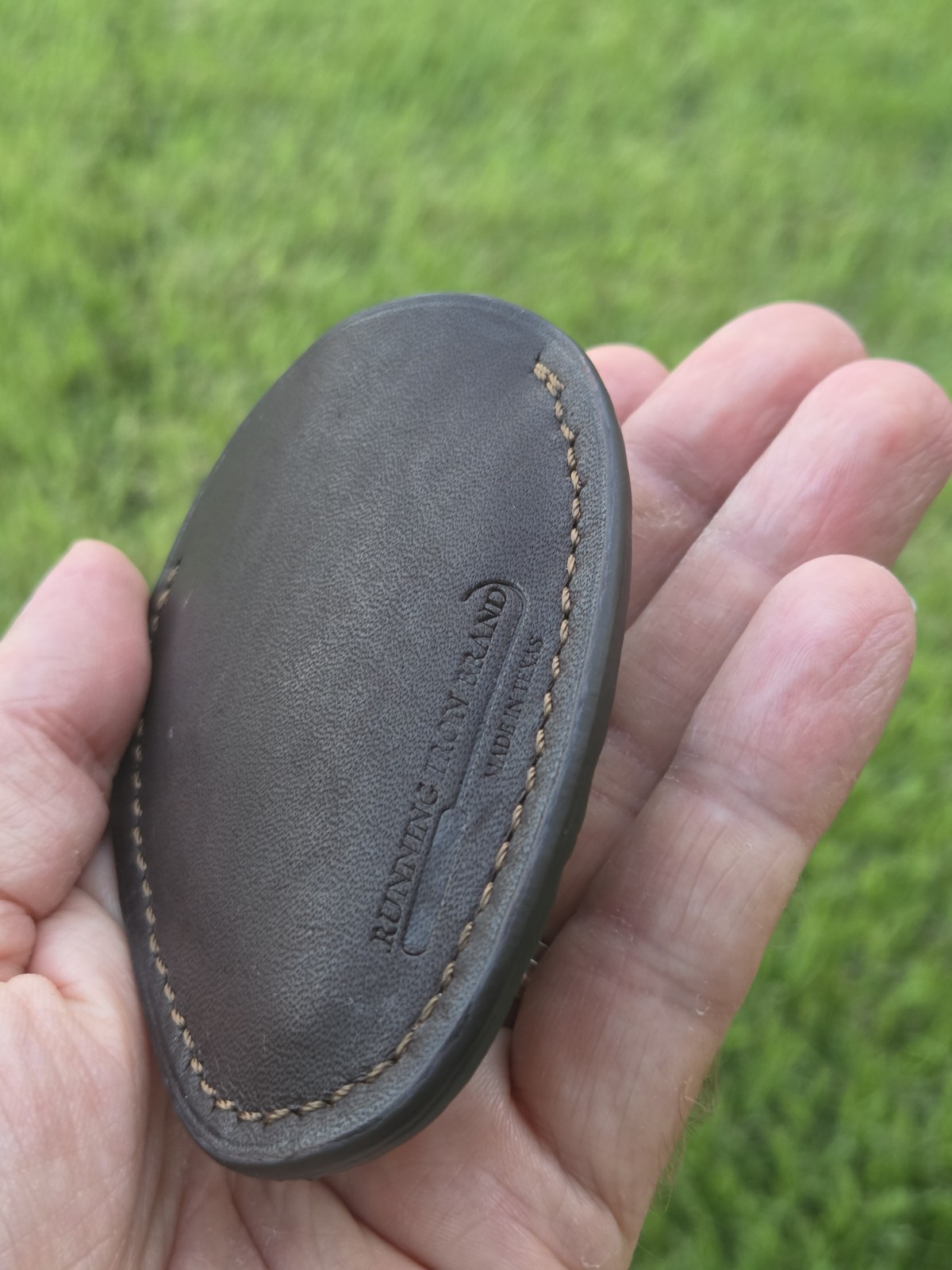 Xikar Xi cigar cutter travel sleeve case Dark Brown half quill ostrich skin