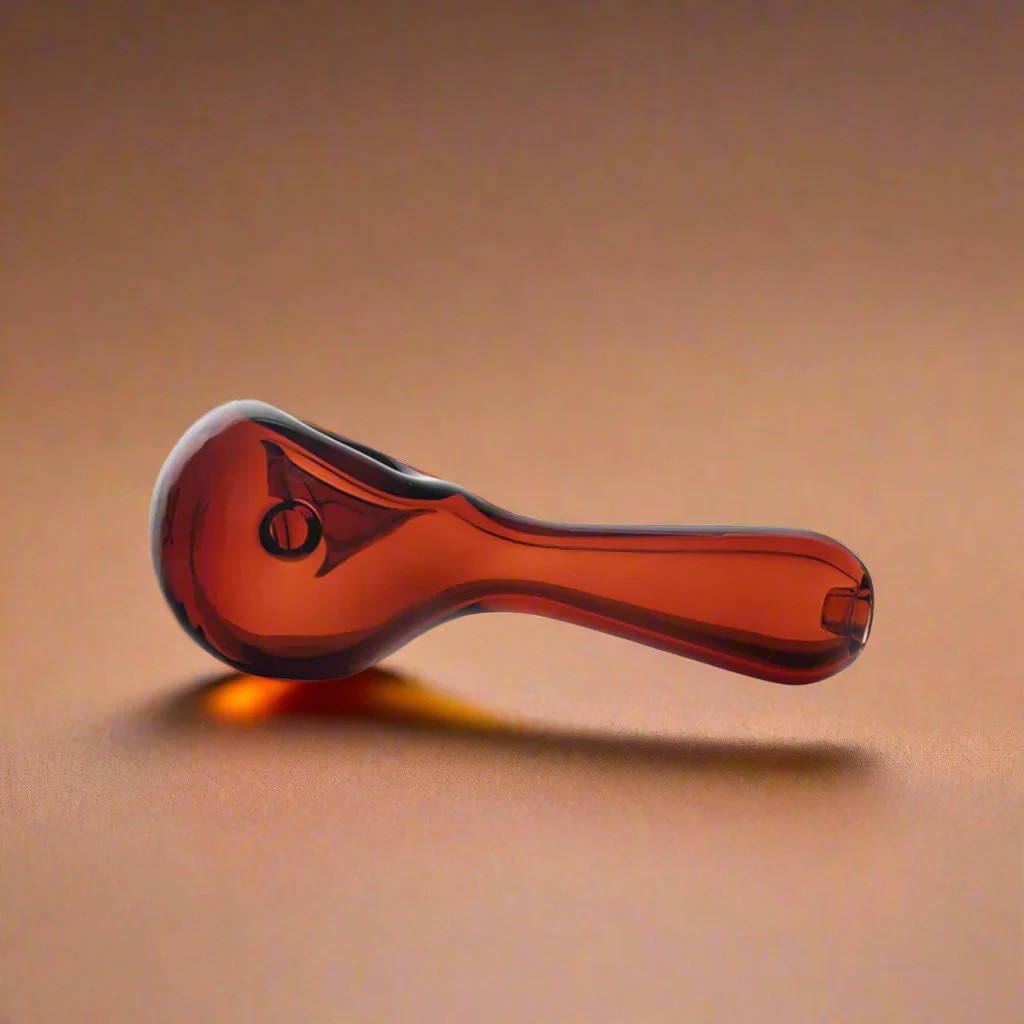 MJ Arsenal 4″ Pioneer Collectible Glass Hand Smoking Tobcacco Pipe w Bowl AMBER