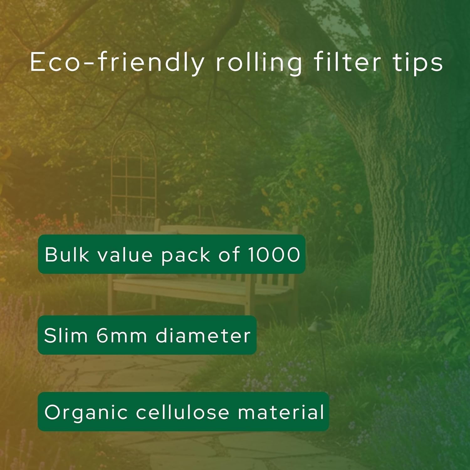 1000 Count Slim 6mm Eco-Friendly Unbleached Filter Tips for All Rolling Needs