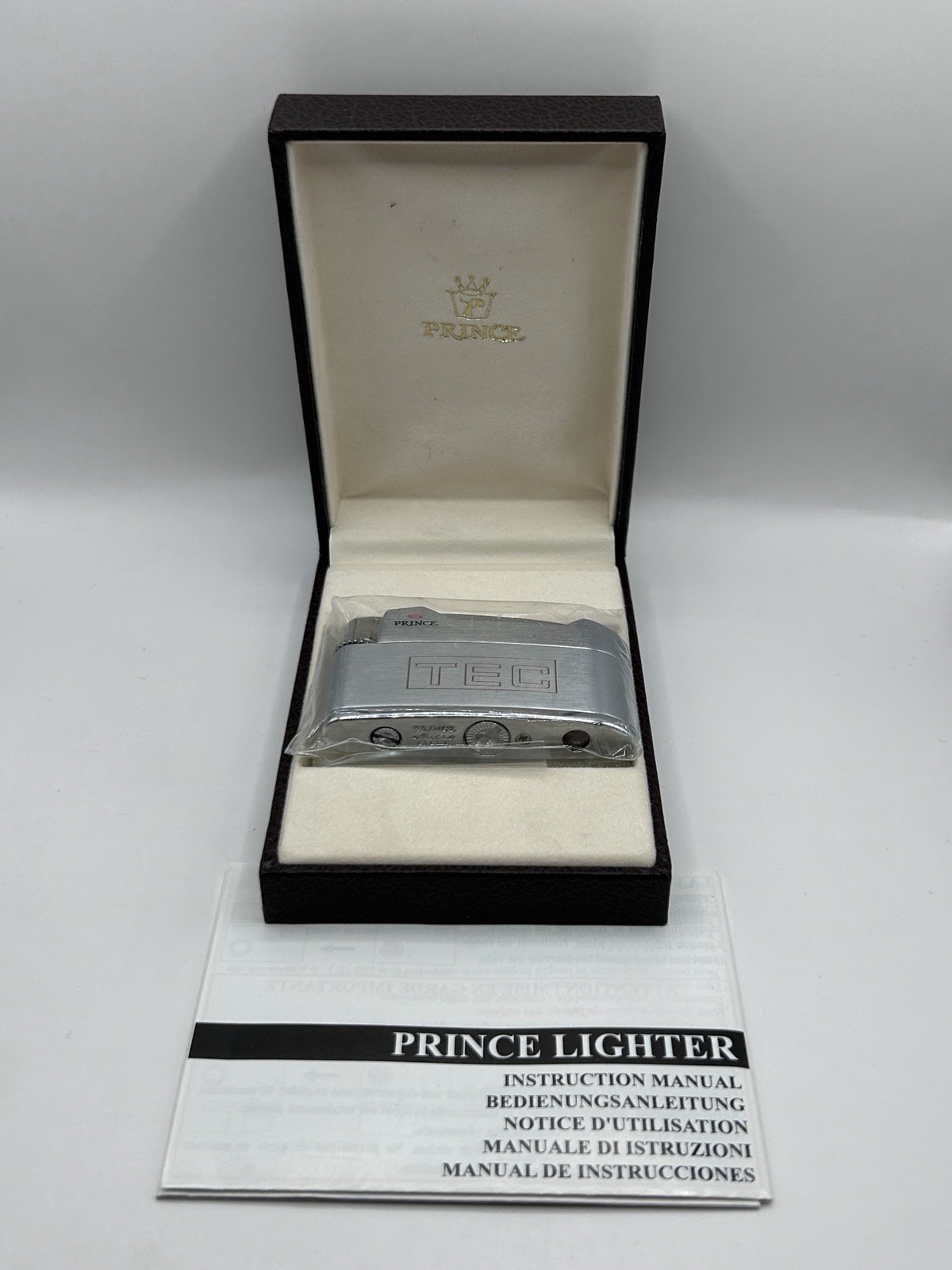 Vintage Prince Micro 88e Flip Top Lighter w/ Box & Papers