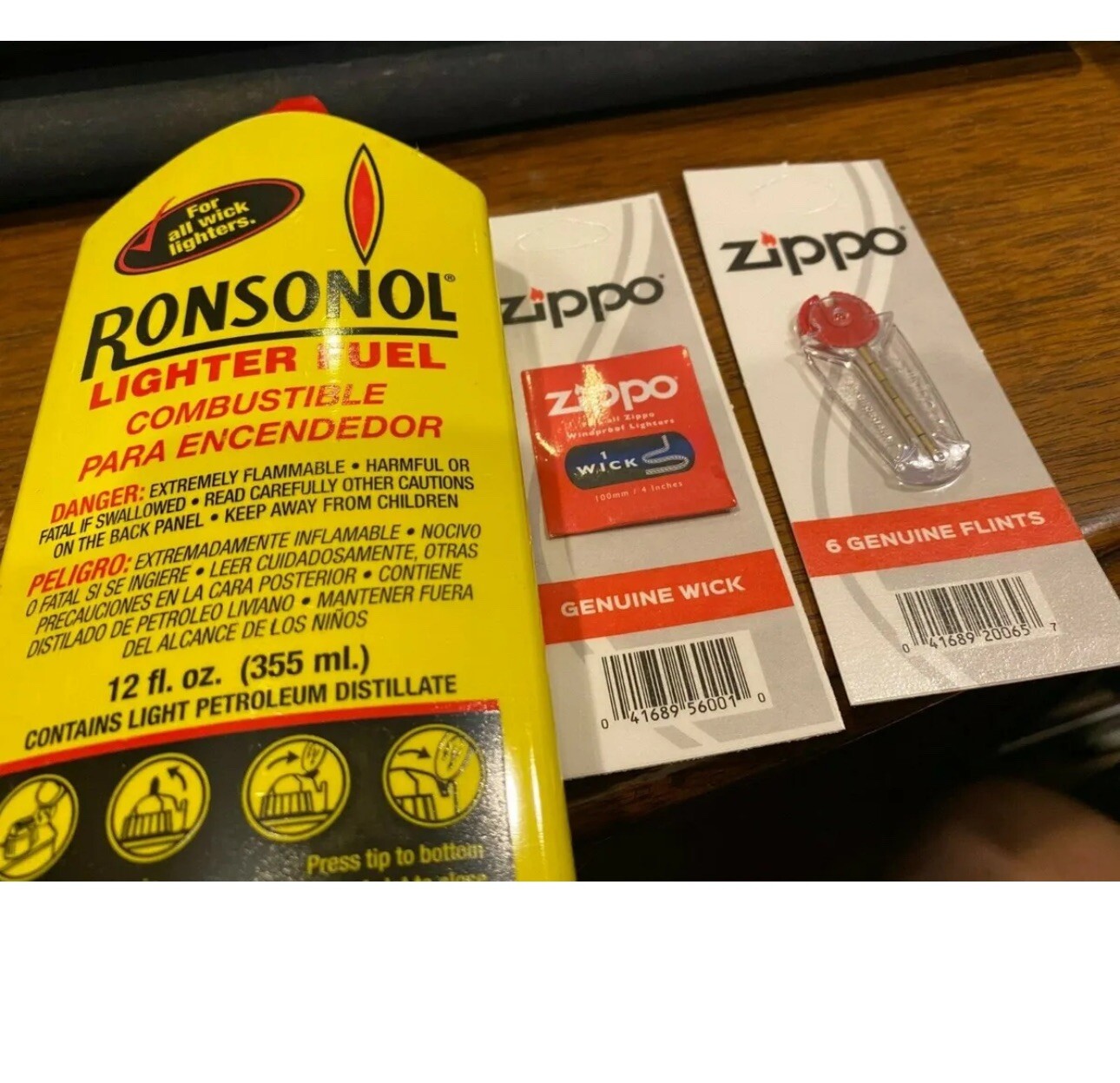 RONSON 12oz Can Fuel Fluid and Flint & Wick Value Pack Combo Set