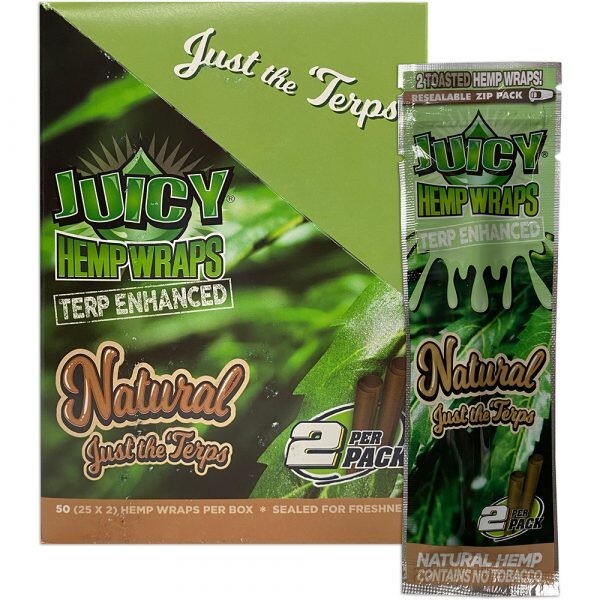 🤪 JUICY JAY NATURAL TERP WRAPS 🔥 25 PACKS 🤑 2 WRAPS PER PACK 💯🤤💯🤤💯
