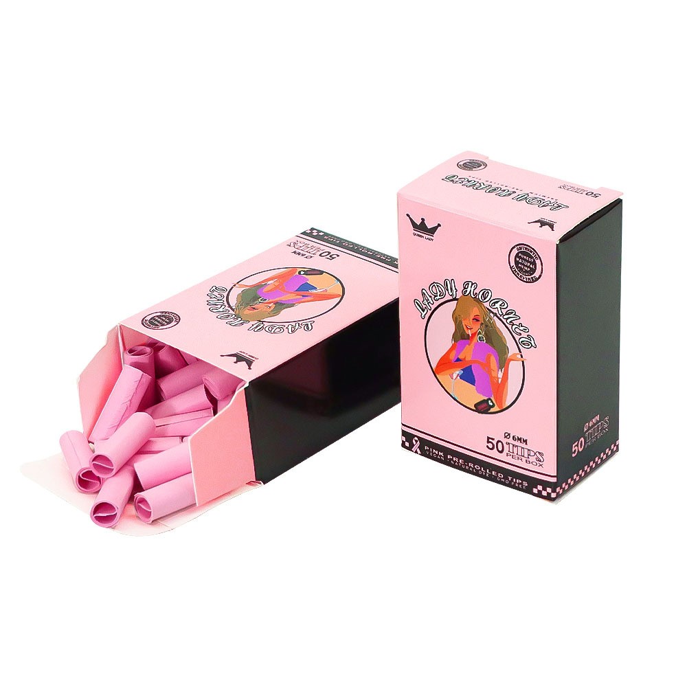 50PCS Lady Hornet 6mm Filter Tip for Honeypuff Smoking Pipe Pre-Roll Paper Tips