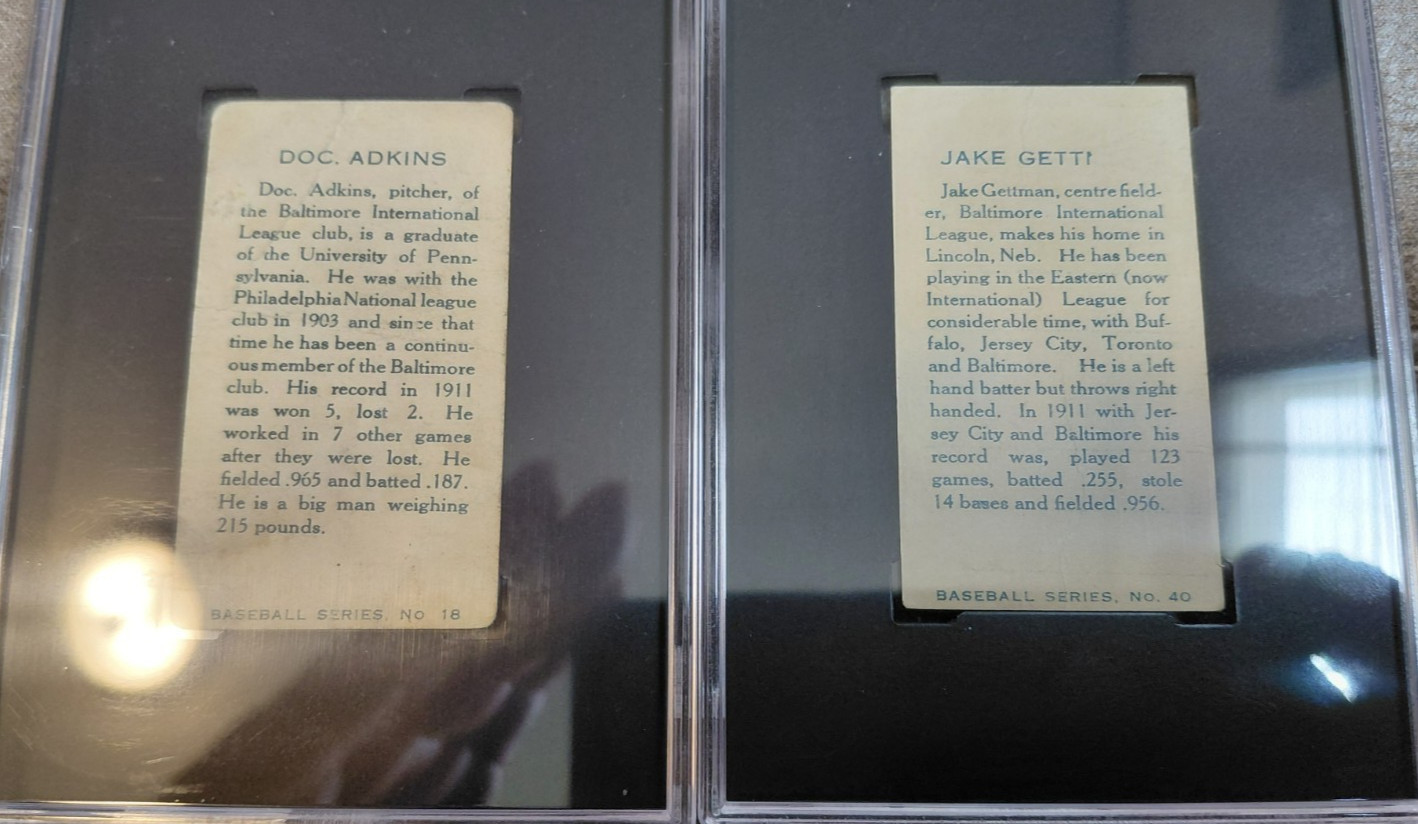 1912 C46 IMPERIAL TOBACCO COMPLETE RARE BALTIMORE TEAM SET SGC GRADED MAKEOFFER