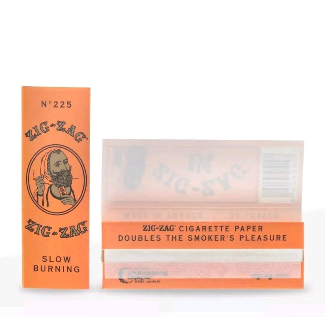 2 PACK Zig-Zag 1 1/4 Rolling Papers – 24 Booklet 32 Papers in Each French Orange