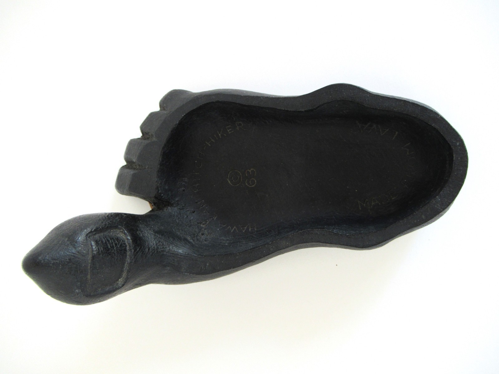 Vintage Hawaiian Hitchhiker Ashtray, Made from Lava, Foot Ashtray Trinket Dish