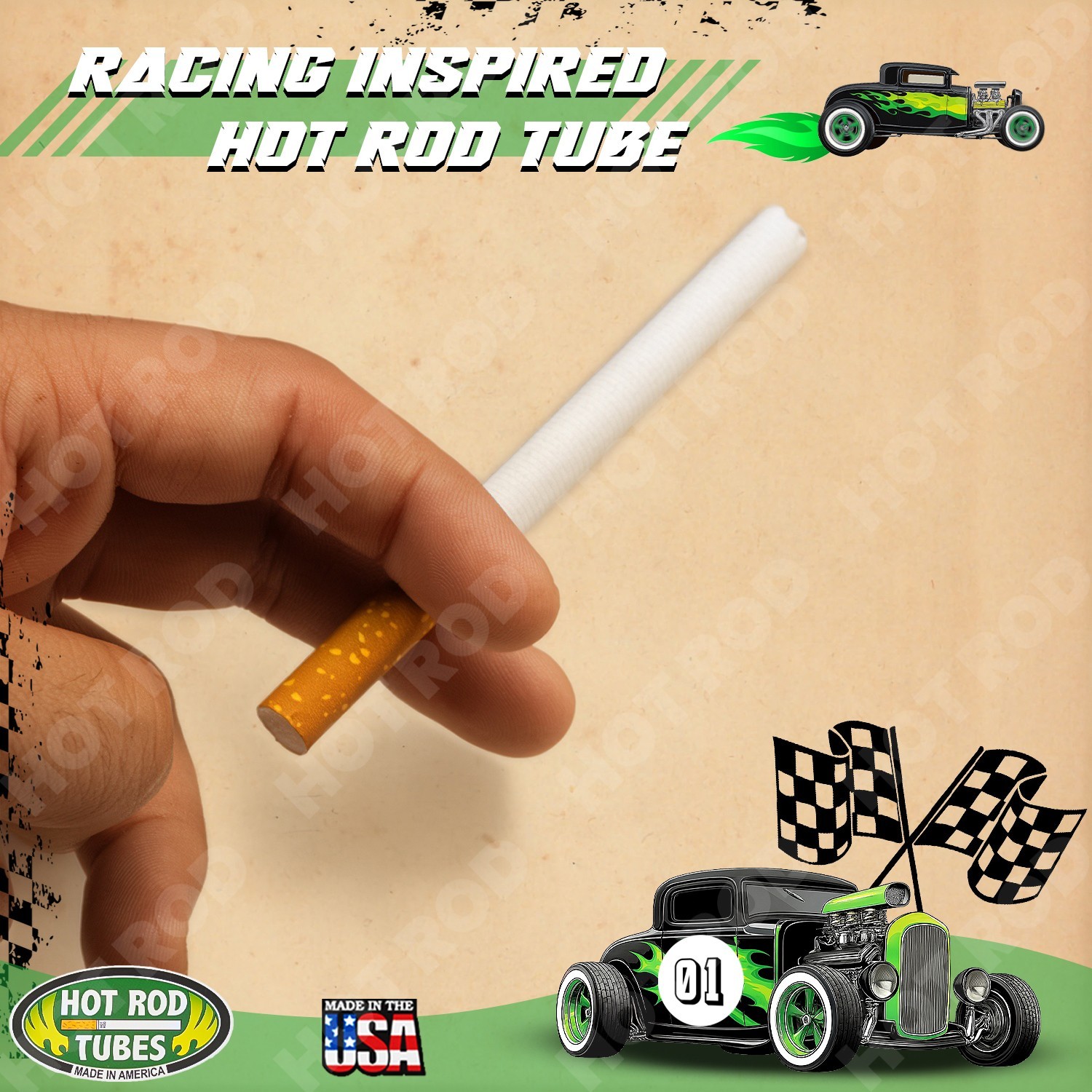 Hotrod Tubes Menthol King Size Cigarette Filter Tubes 200 Per Pack: 10000 Tubes