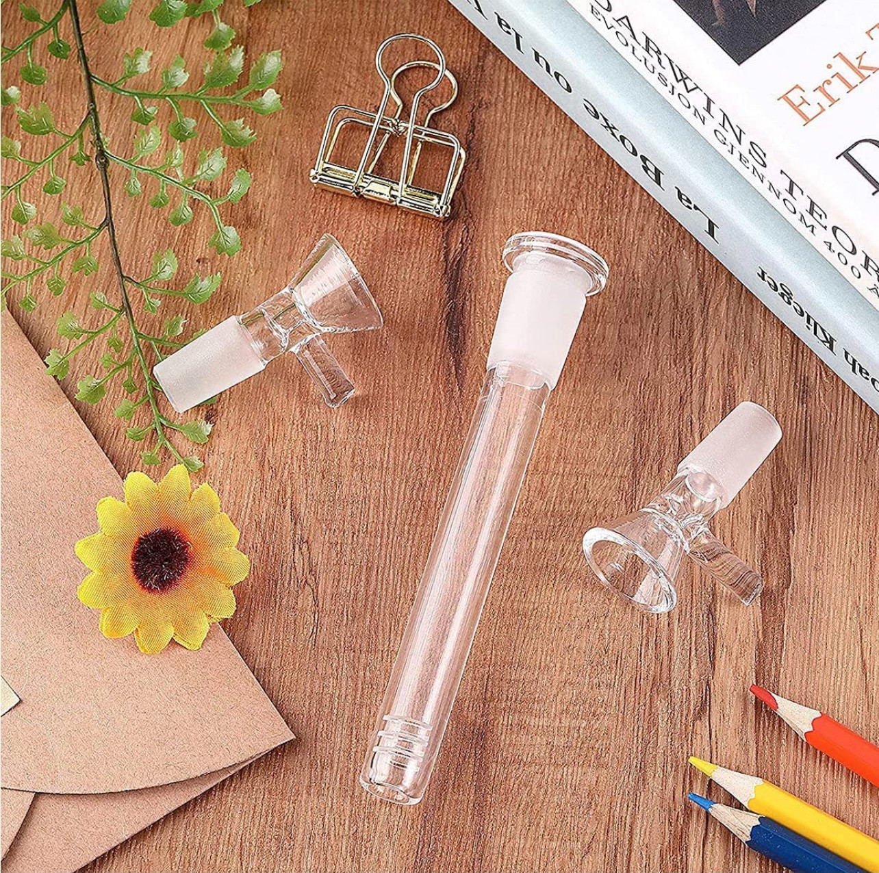 3Pack 4″ (insert 2.8”) Downstem +14mm Male Round Bowl