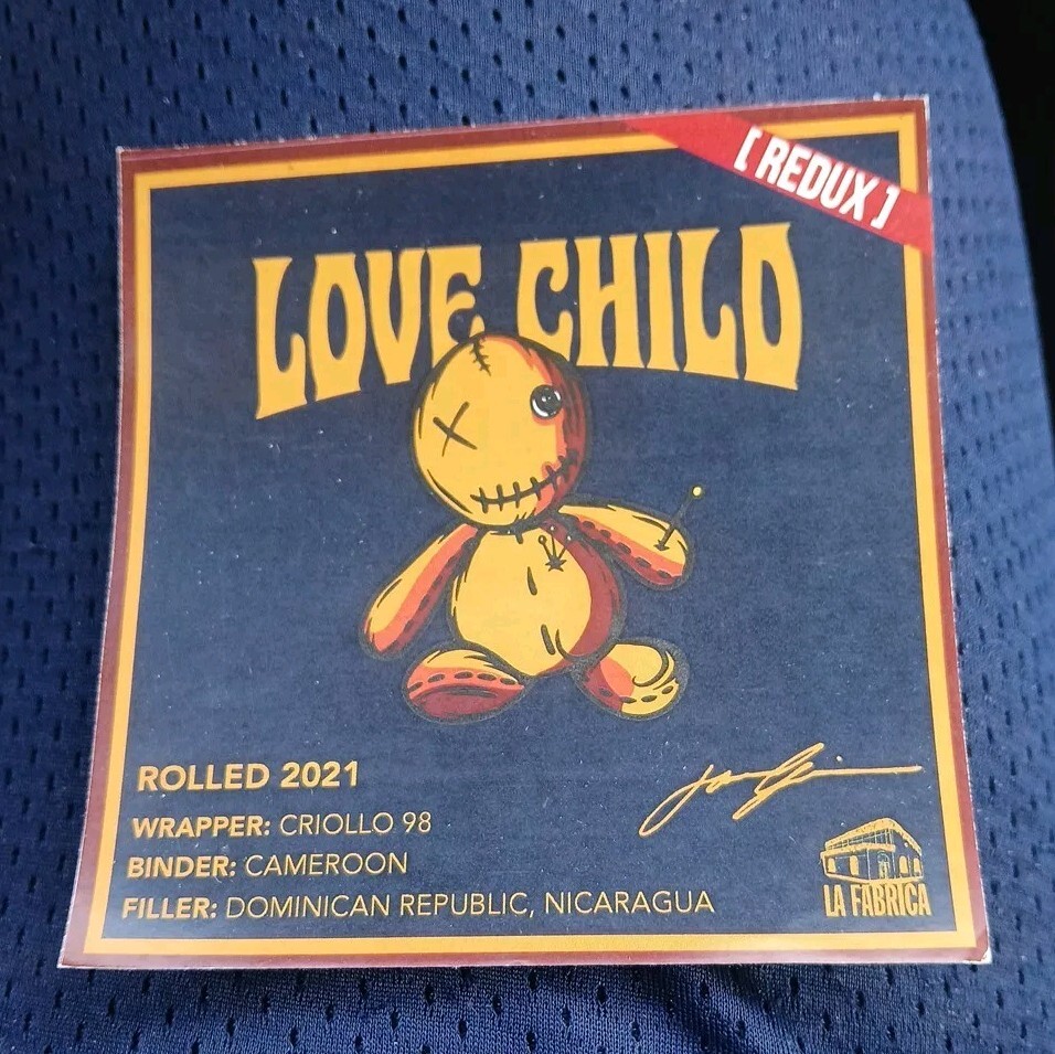 LA FABRICA LOVE CHILD Cigar Sticker Decal 3.75″ X 3.75″