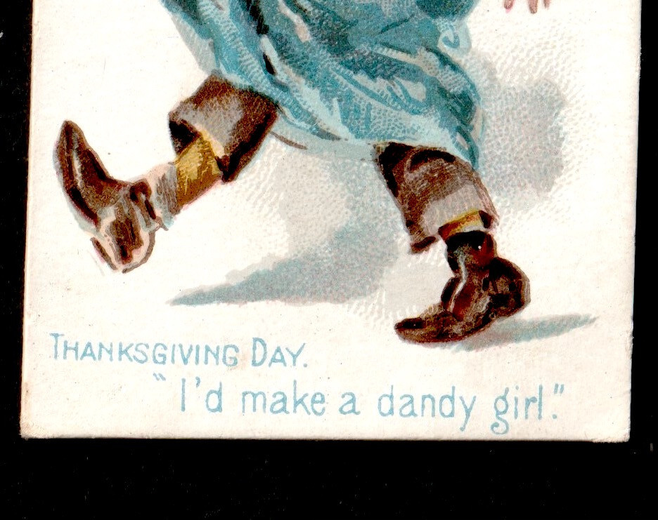 “Dandy Girl” Boy in Dress N88 Terrors of America Duke Tobacco Card 1880s SR.ta.G