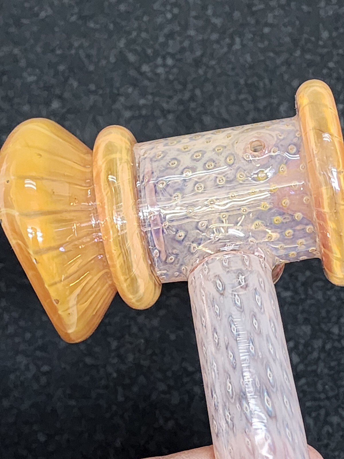 🔥 2 Stunning Custom-Made Hammer Glass Bubblers– Color-Changing Marble Opal
