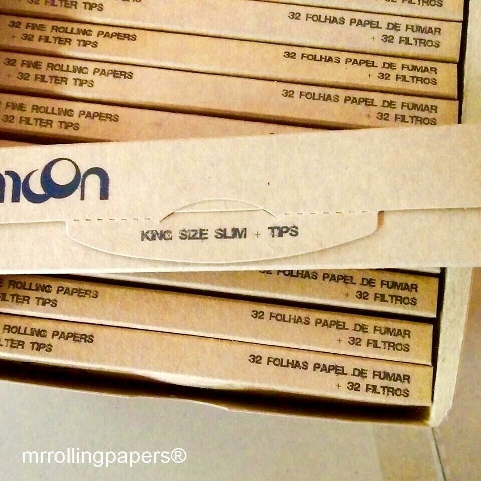 King Size Connoisseur Rolling Papers w/Filter Tips by Moon USA Shipped