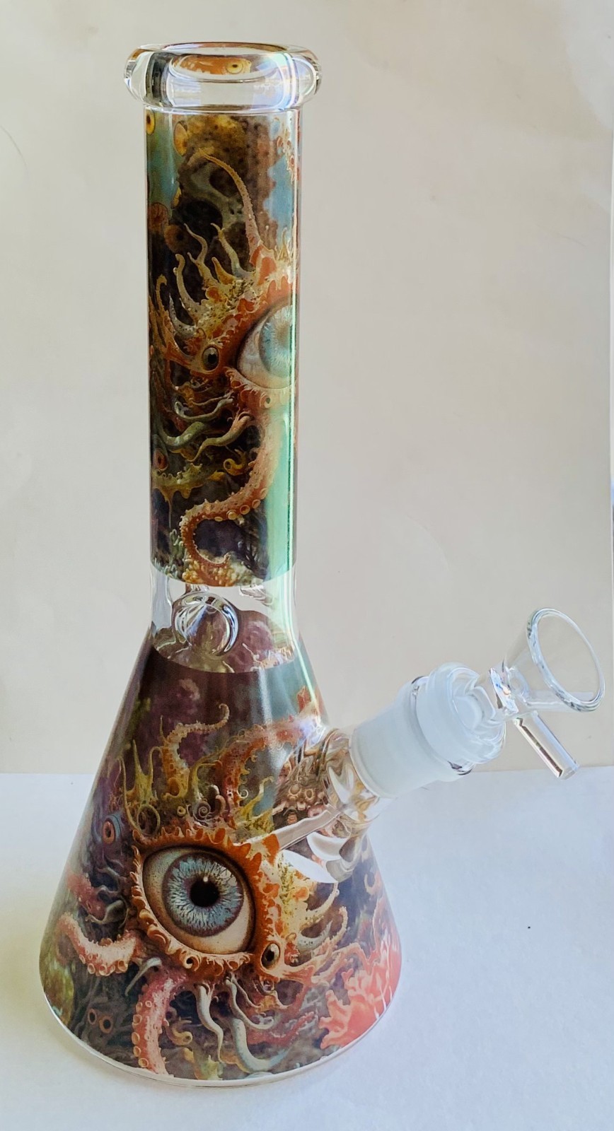 10 inch Decal Glass Beaker Base Tobacco Hookah Smoking Water Pipe