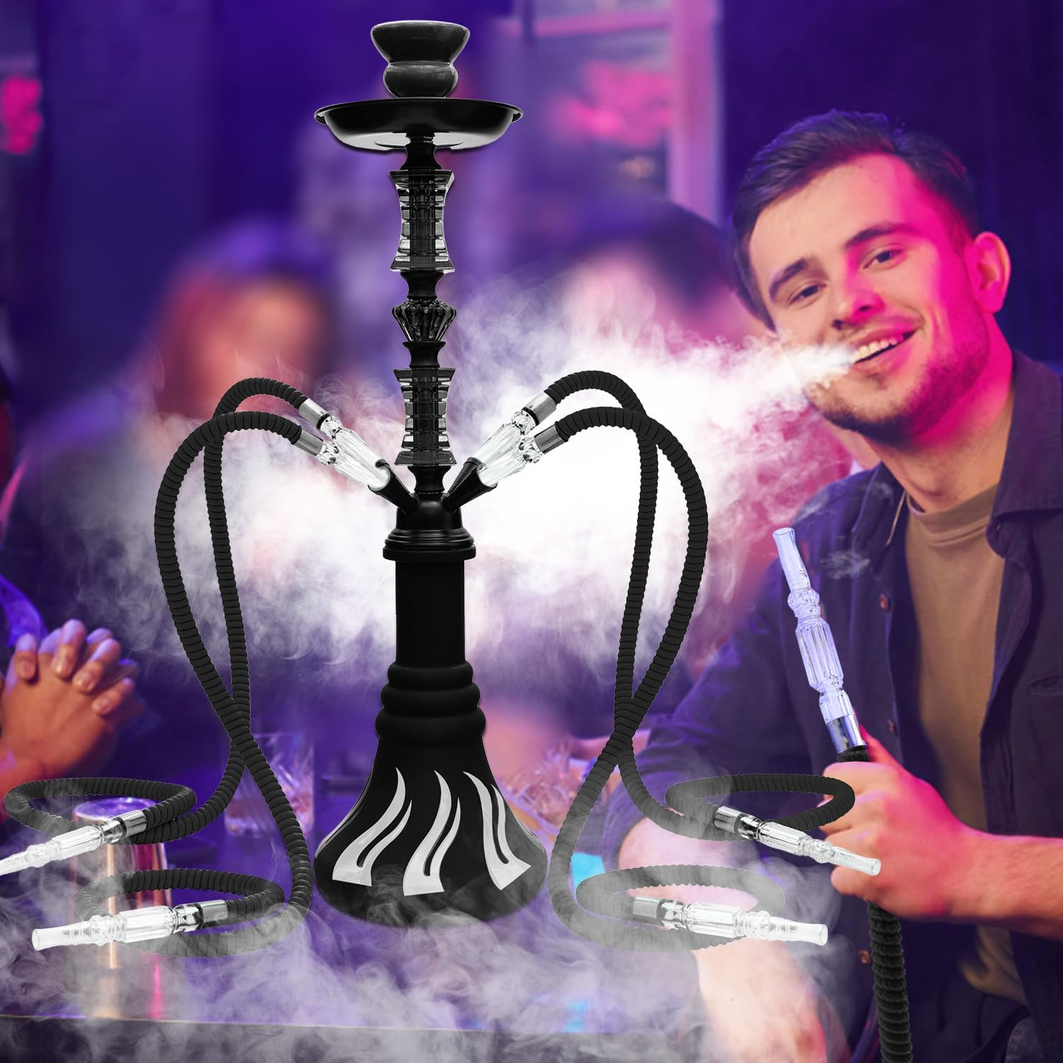 22″ Hookah Set with Everything,Premium Hookah Shisha Set