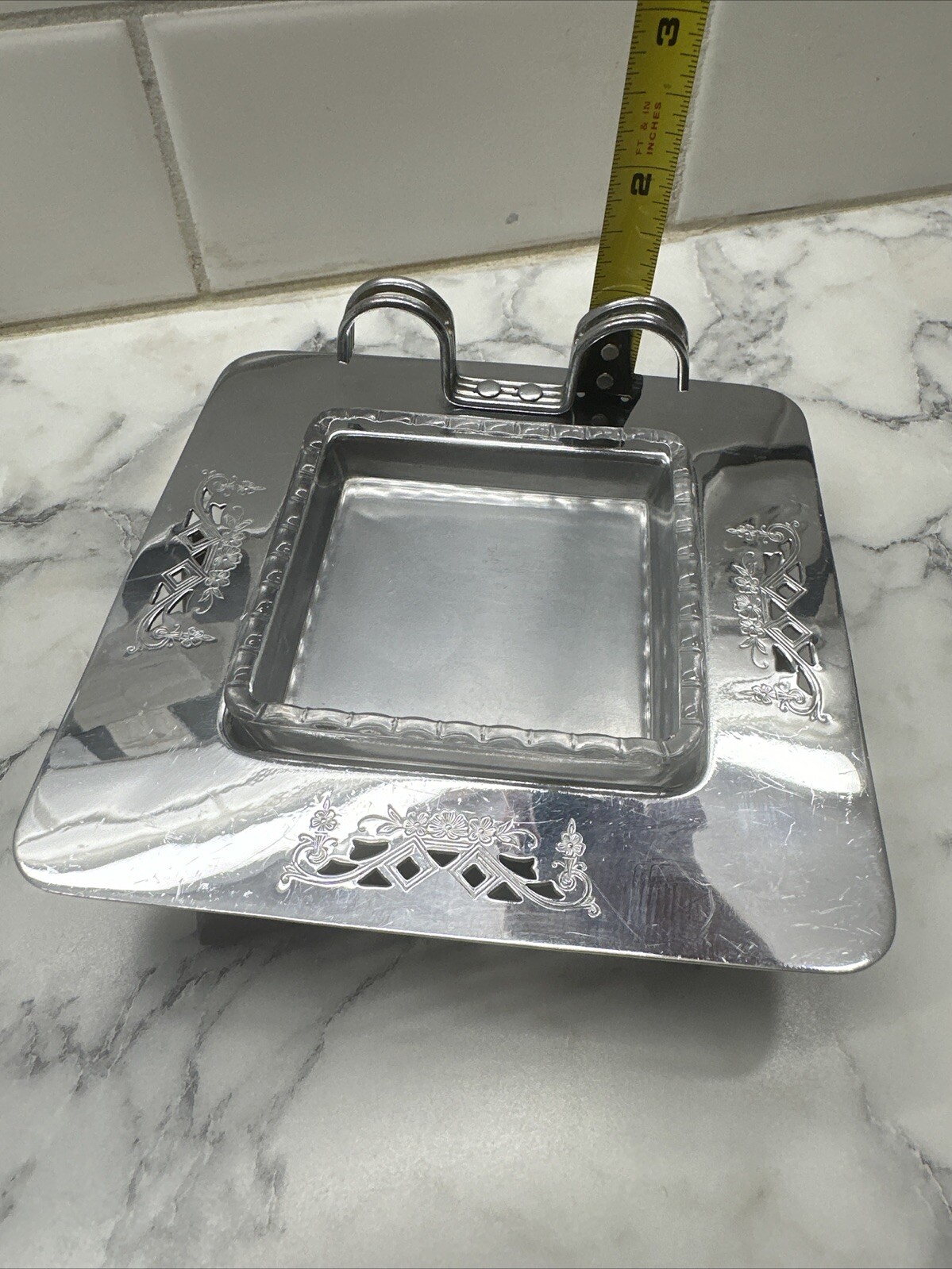 Farberware Farber Bros. Krome Kraft Chrome with Removable Clear Glass Ashtray