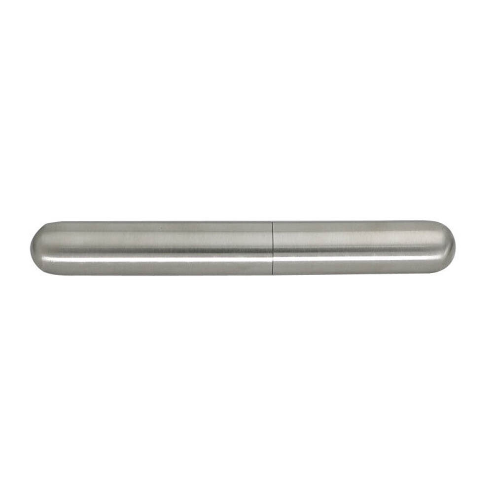 2pcs Portable Cigar Tube Box Stainless Steel Single Cigarette Storage Case