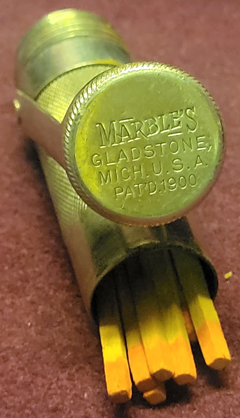 Antique Marbles Weatherproof Match Safe – Patened 1900 Gladstone Mich