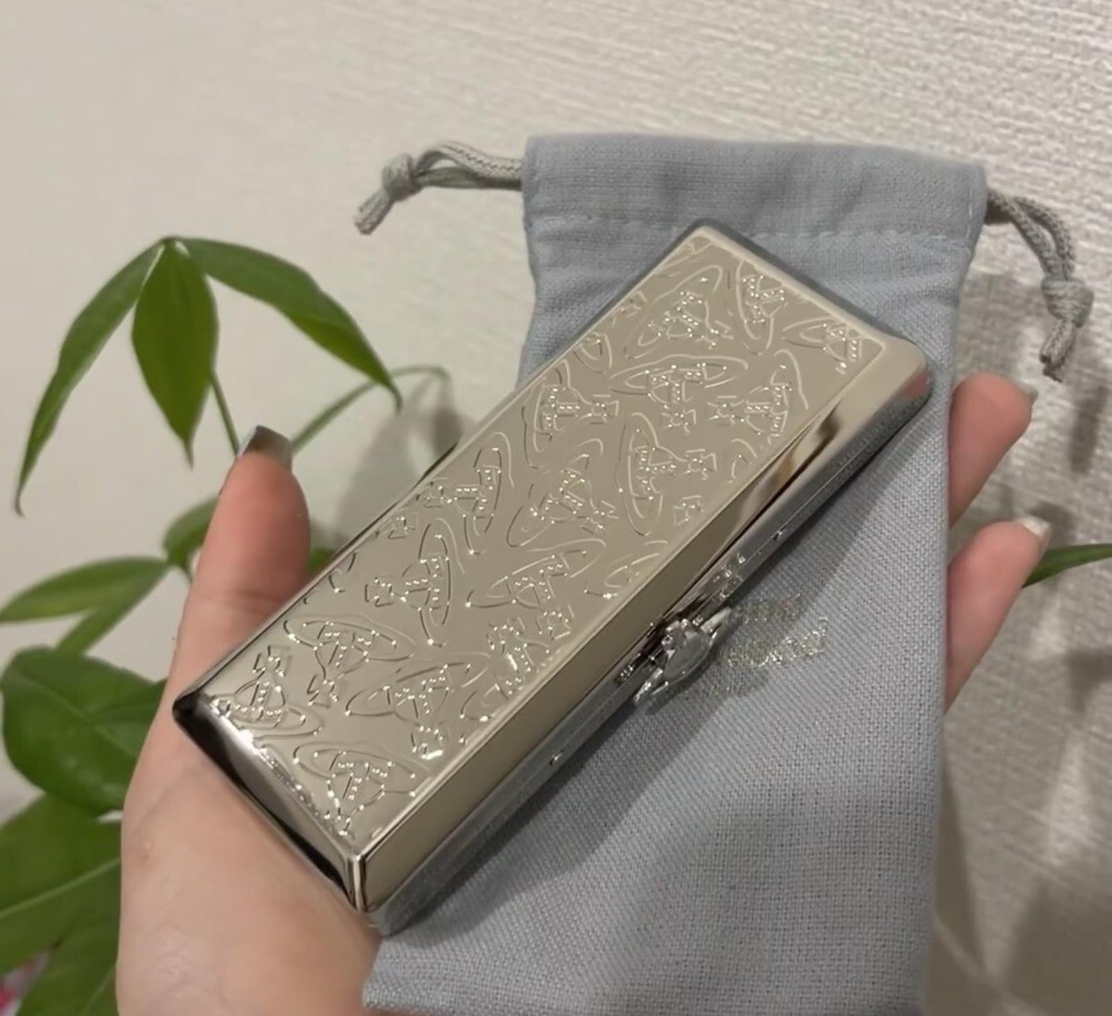 *US Seller* Nana Silver Cigarette Case Gift Box Included