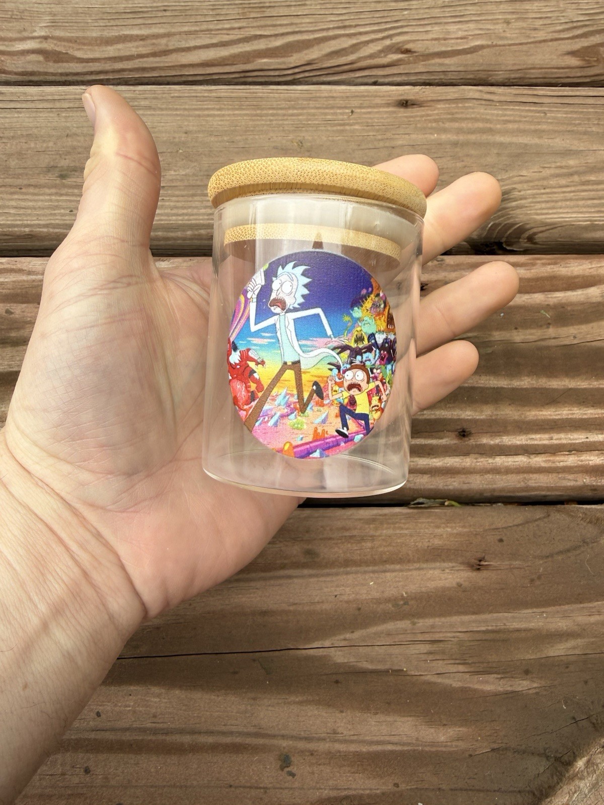 Mirage “Rick and Morty” Glass Storage/Stash Jar